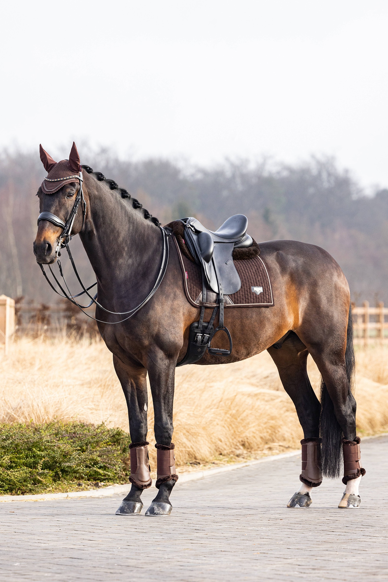 LeMieux Puissance dressuurzadeldek van imitatiesuède
