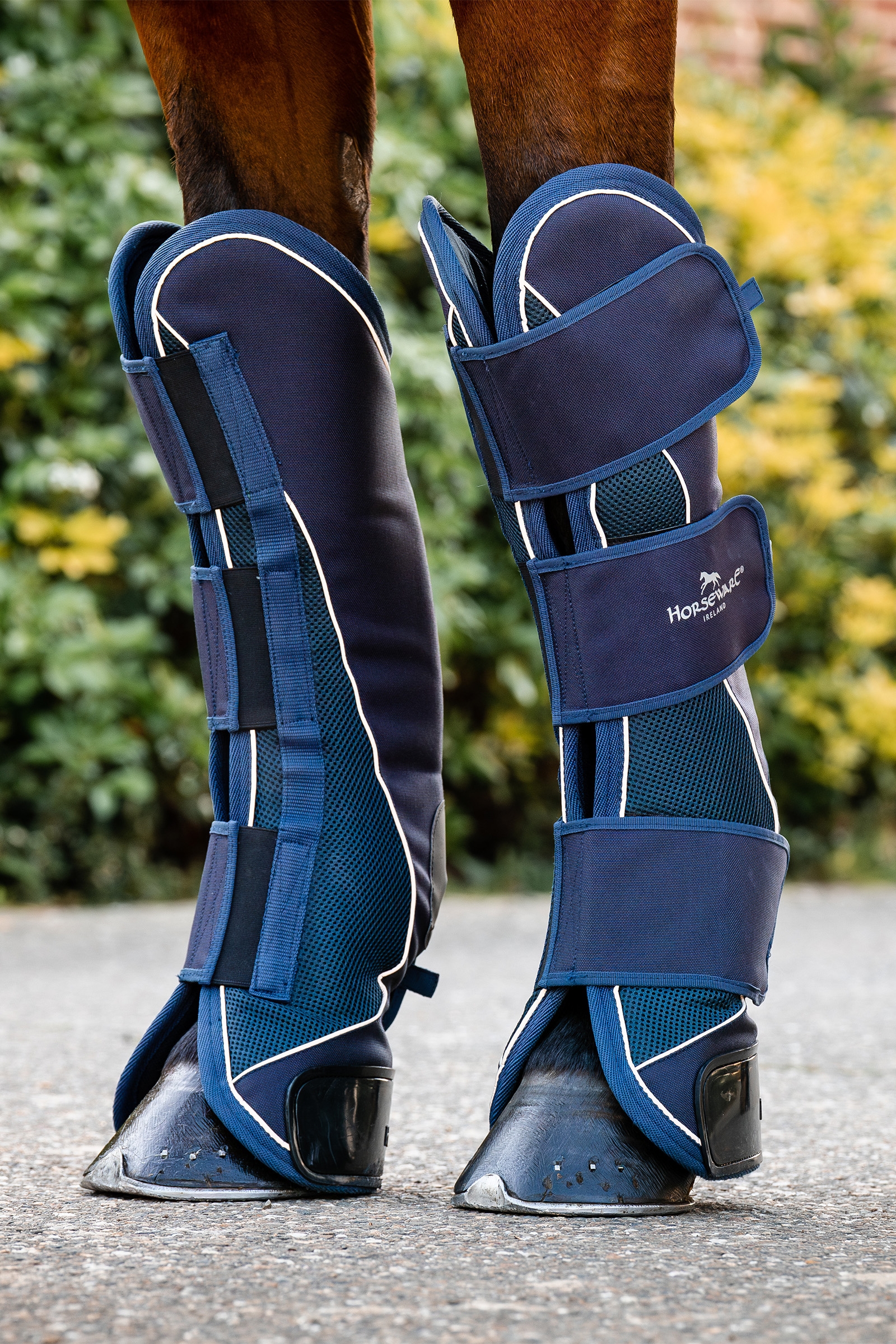Navy Horseware Signature Transport Peesbeschermers