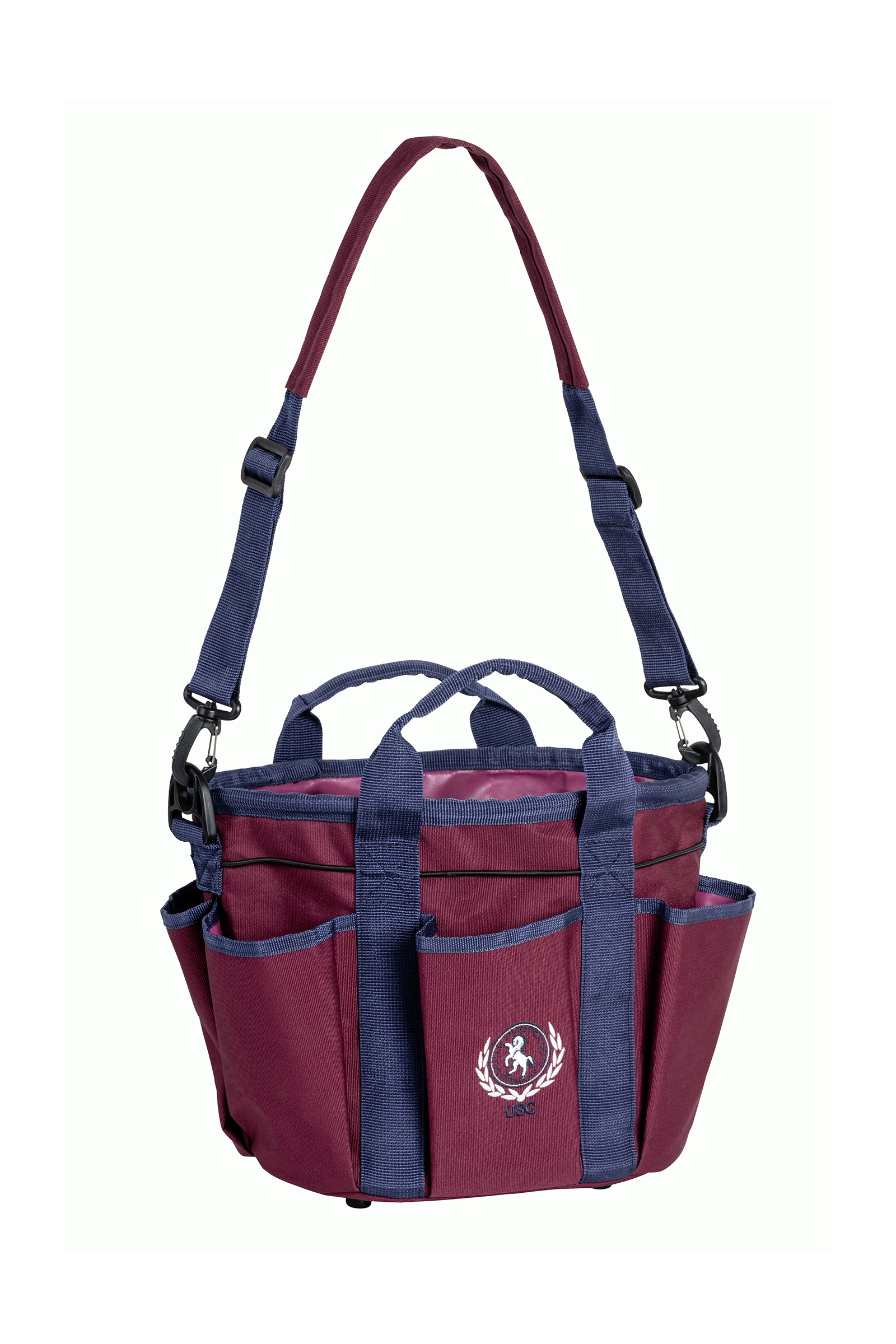 Burgundy/ Navy USG Small Grooming Bag