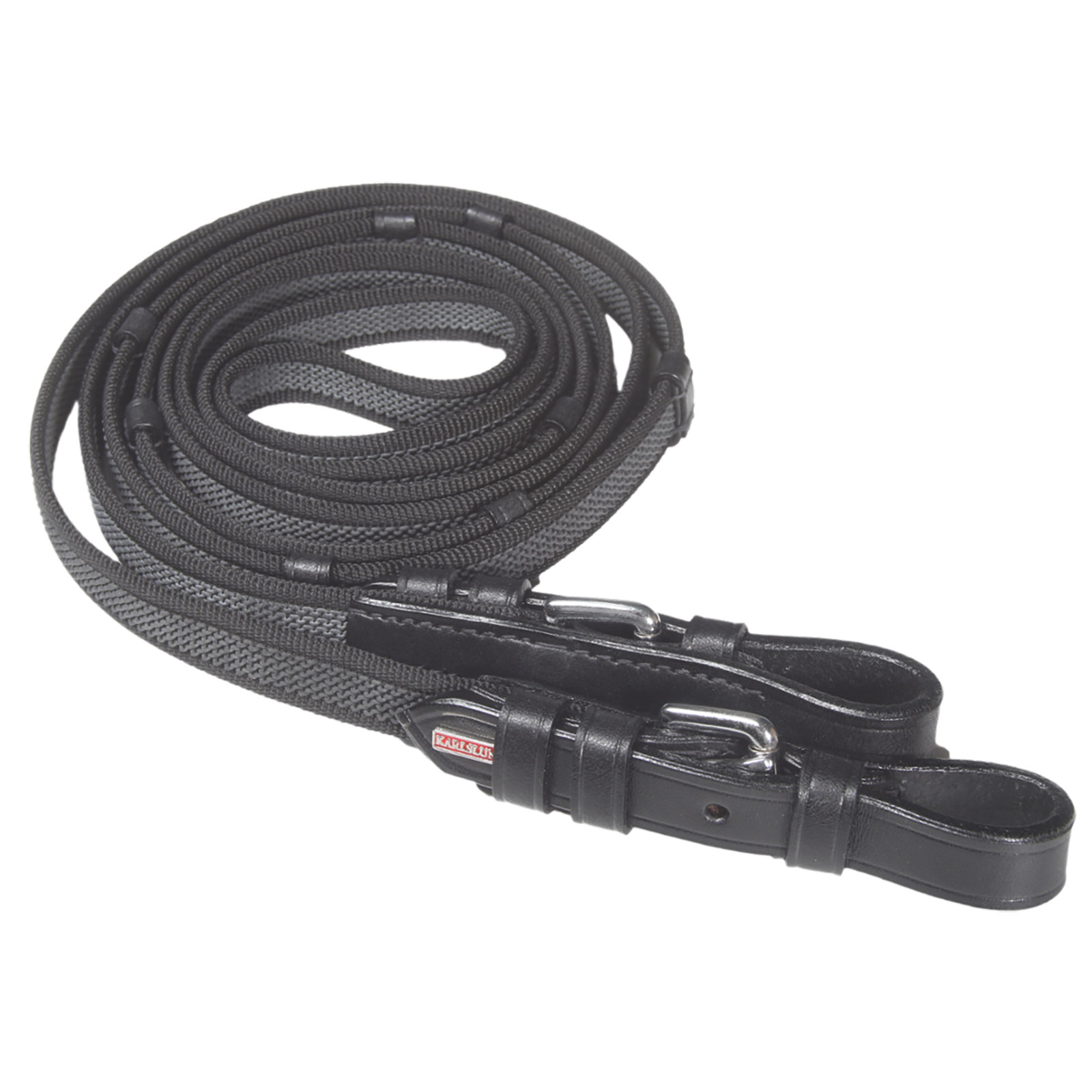 Karlslund Super Grip teugels met stoppers & gespen