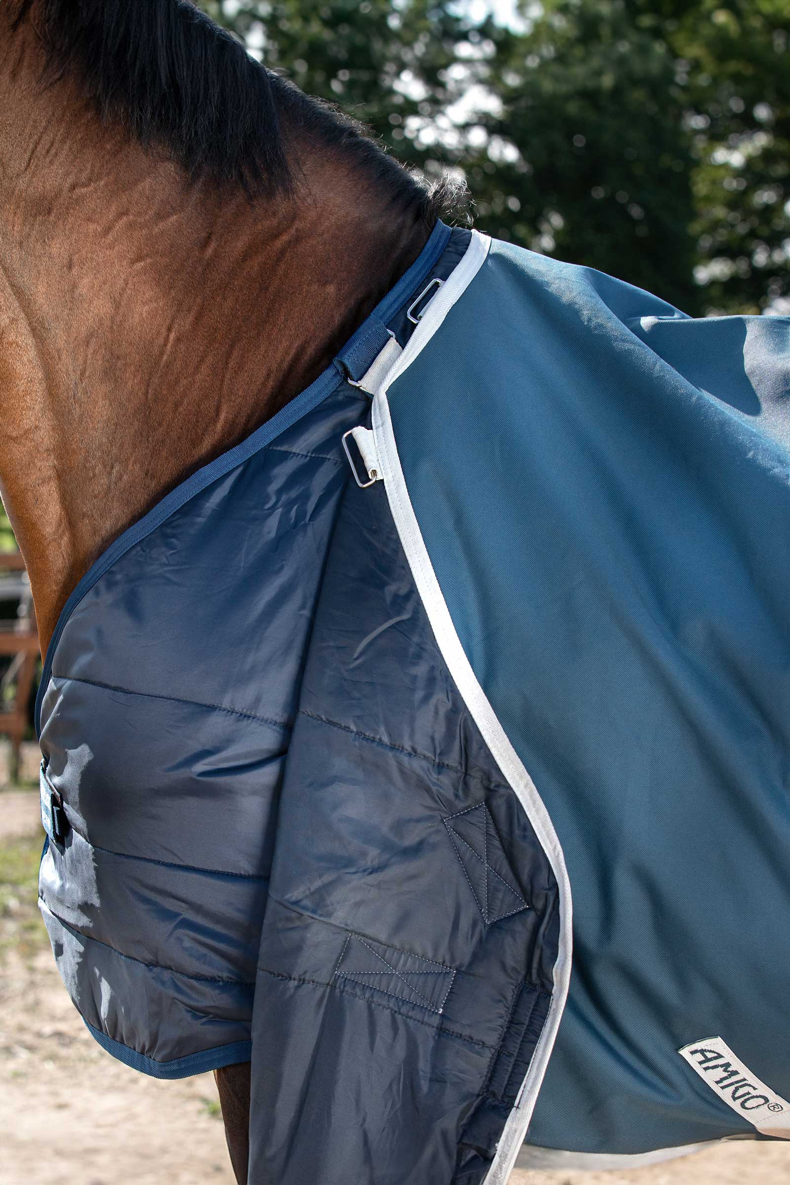 Horseware Amigo AmEco 12 Plus outdoordeken met afneembaar halsdeel, 0 g