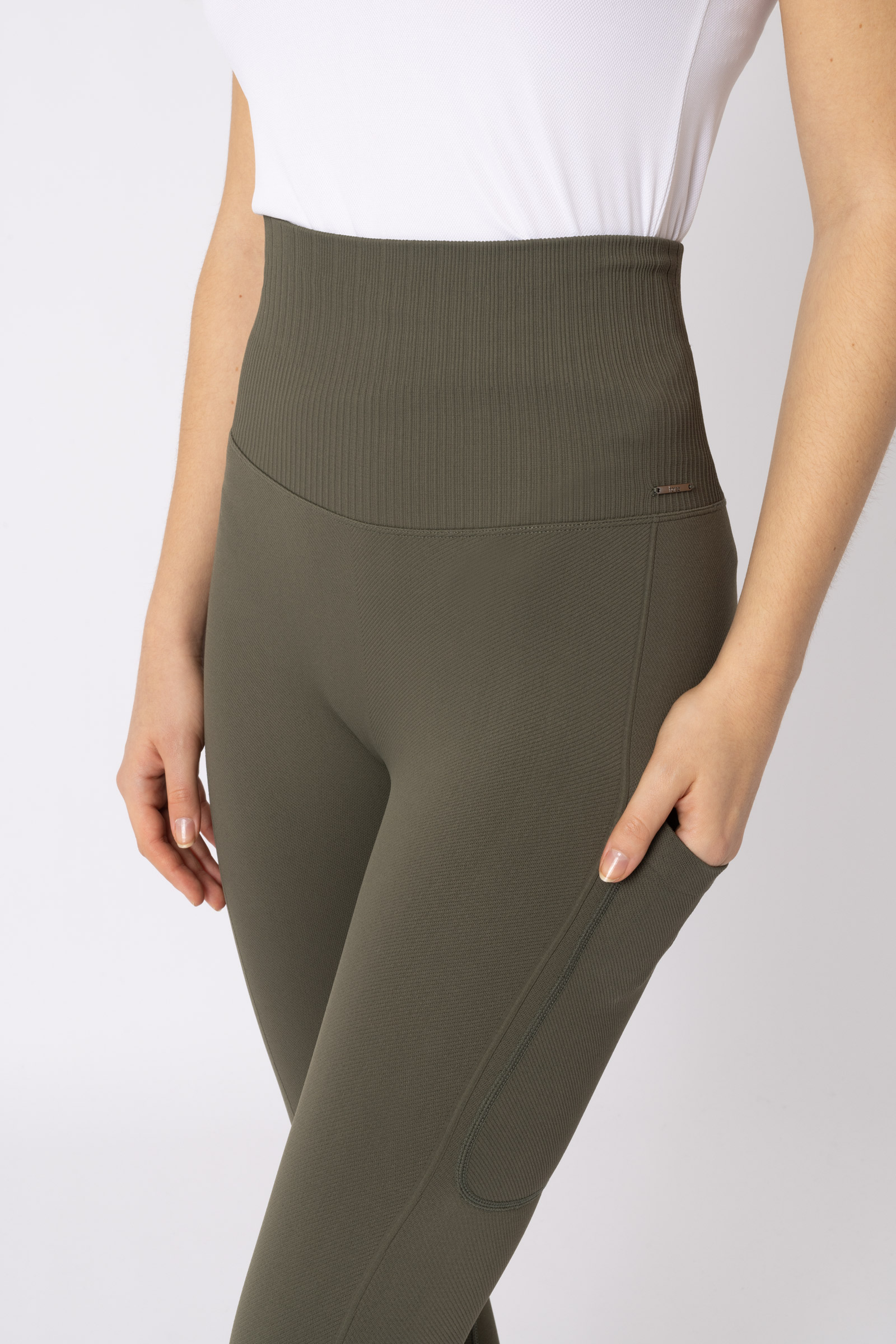 Horze Janine naadloze fullgrip rijlegging met telefoonzak, dames