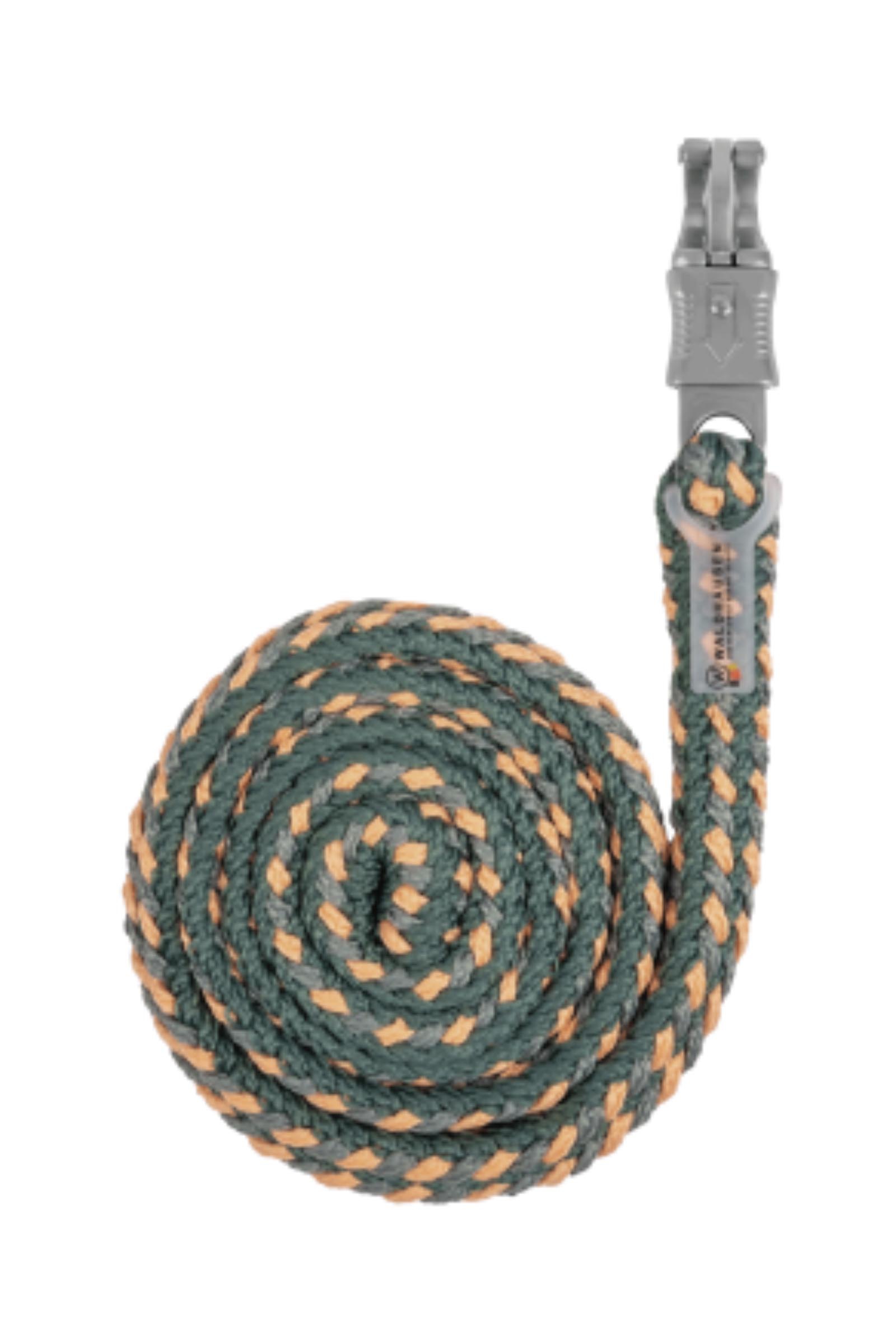 Pine Green / Peach / Chrome Grey Waldhausen Plus halstertouw met paniekhaak