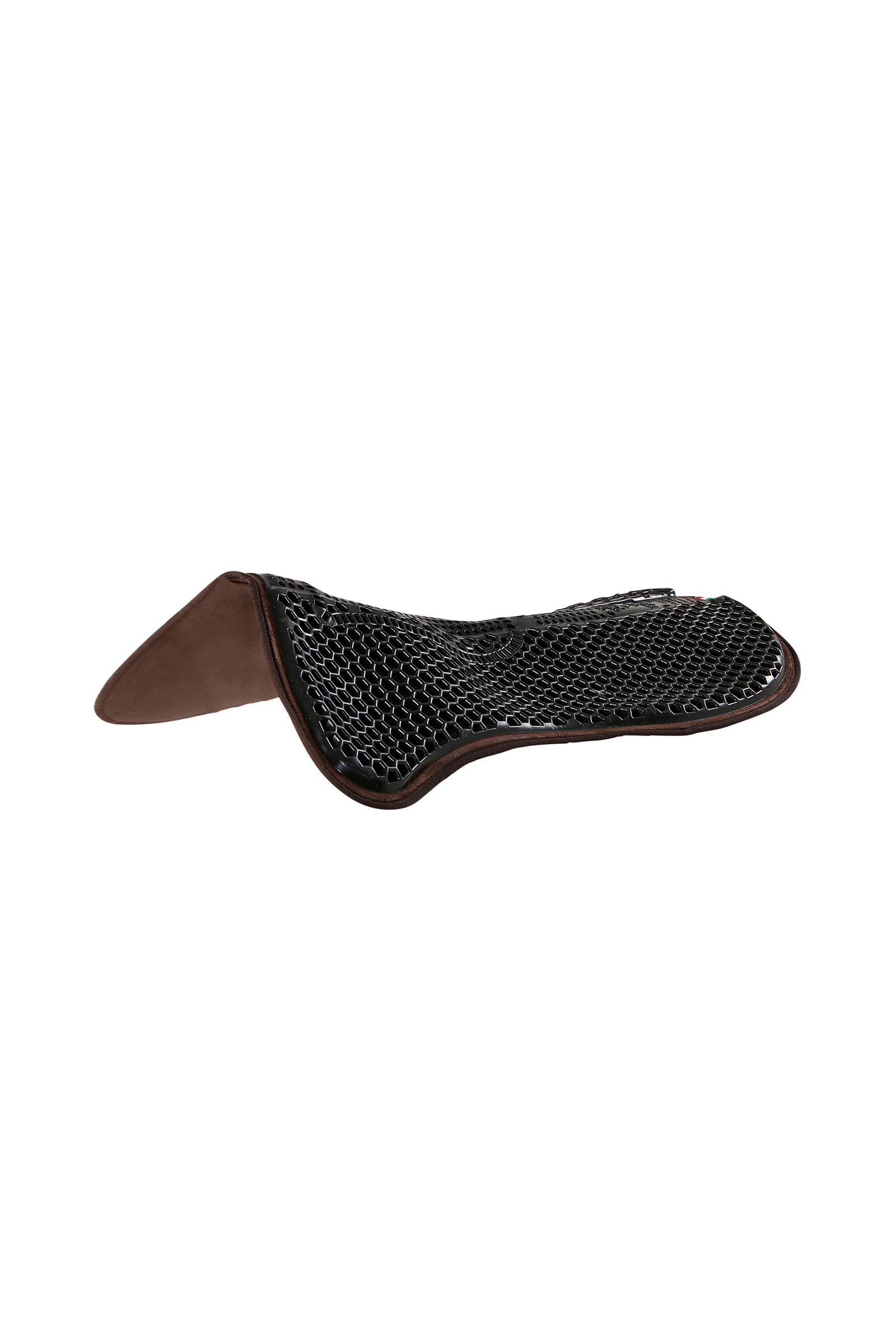 Black/Brown Acavallo Gel Pad Antislip Hexagonaal met Microfleece Plat