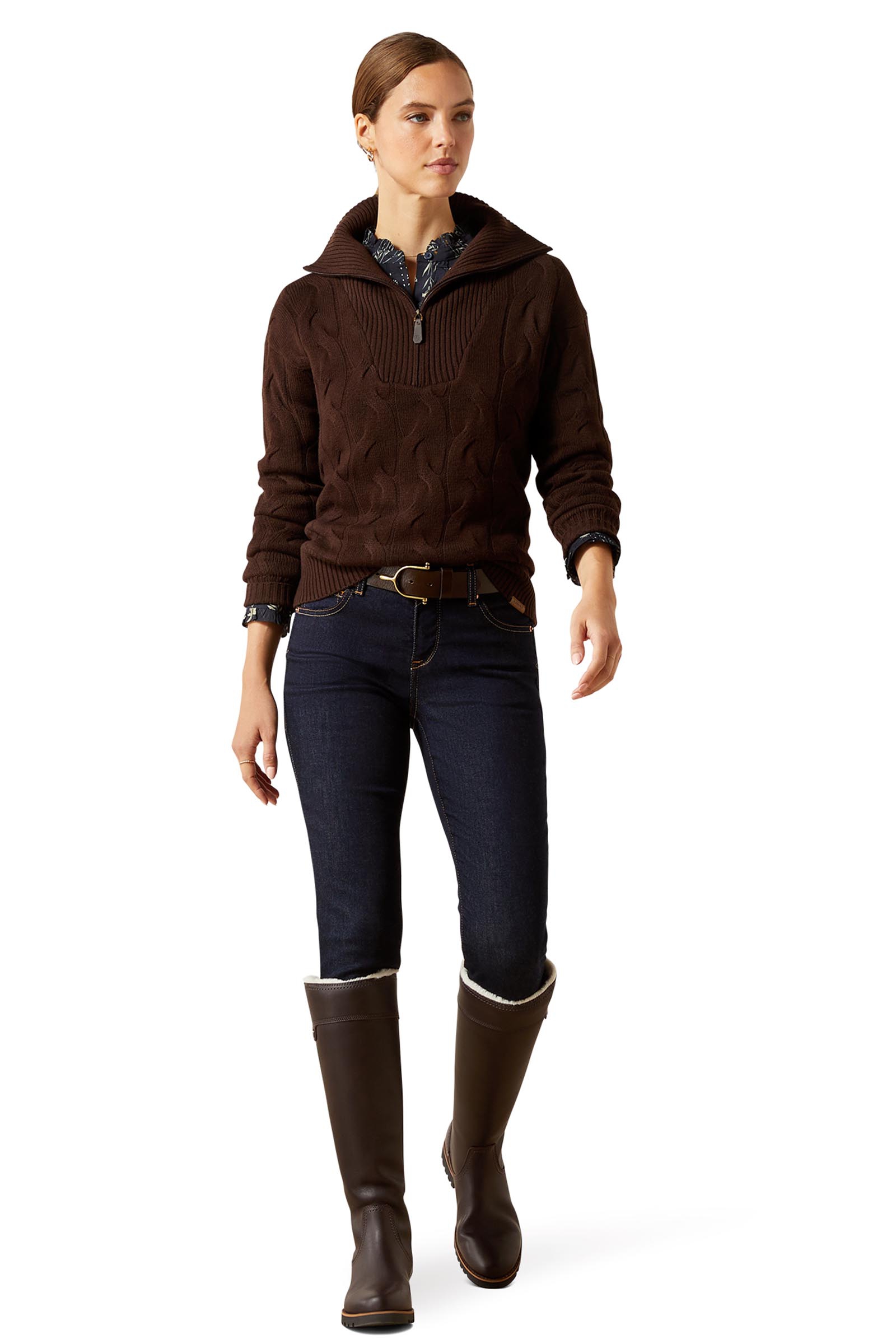 Ariat Alamere Dames trui met 1/2 rits