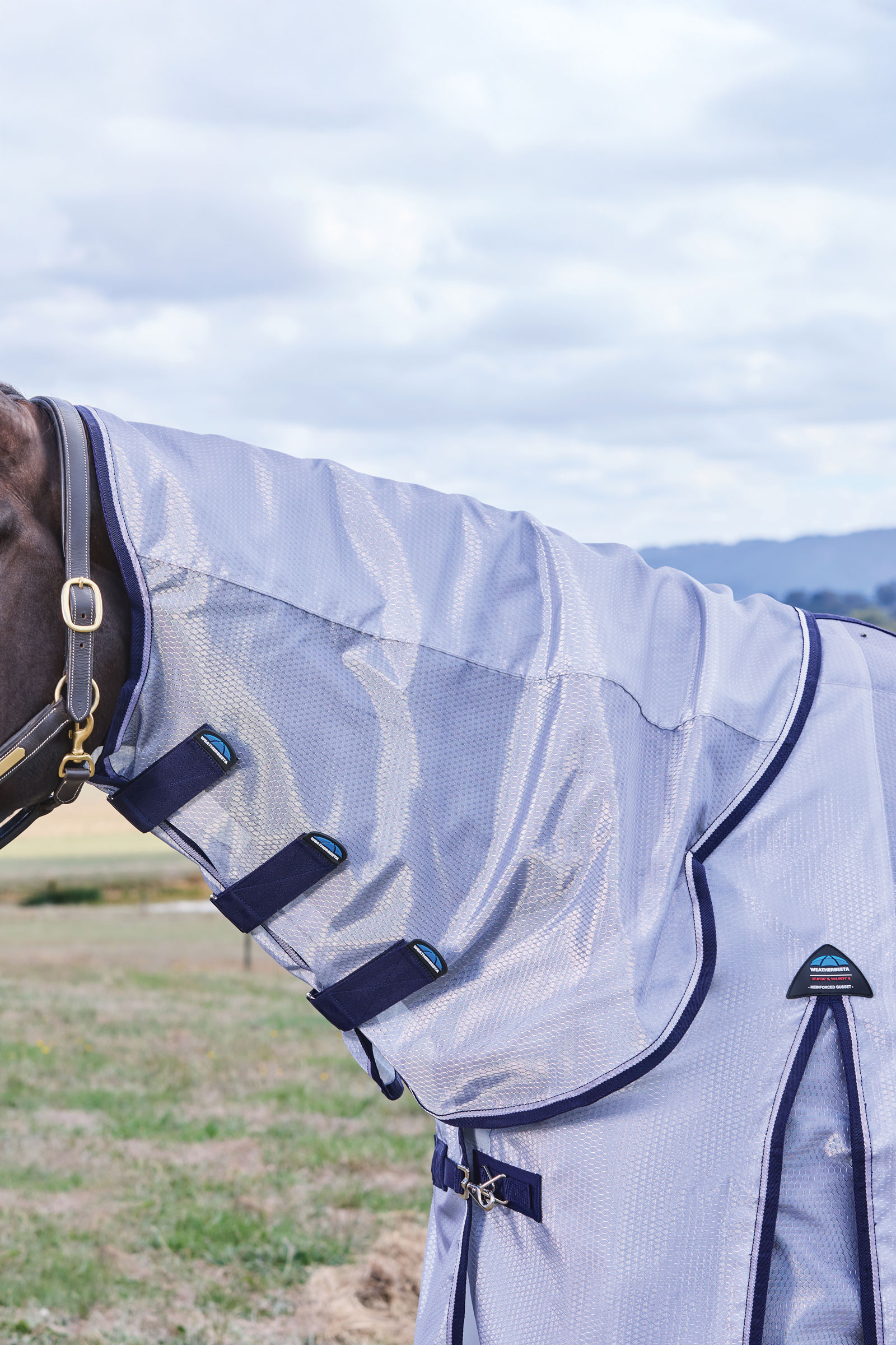 Weatherbeeta ComFiTec Hexi Shield Vliegendeken combo met vaste hals, 0 g  