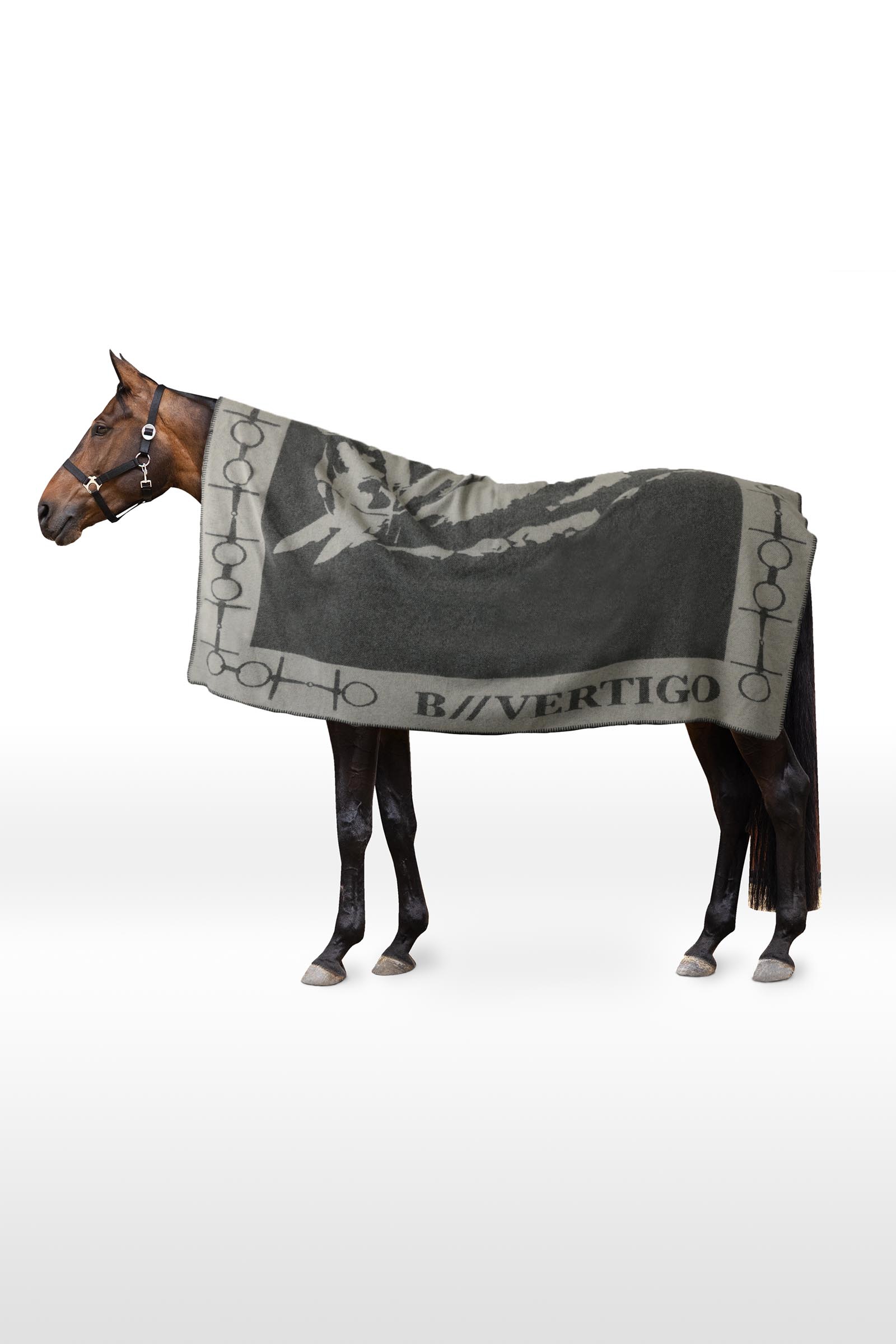 B Vertigo Horse & Bit plaid