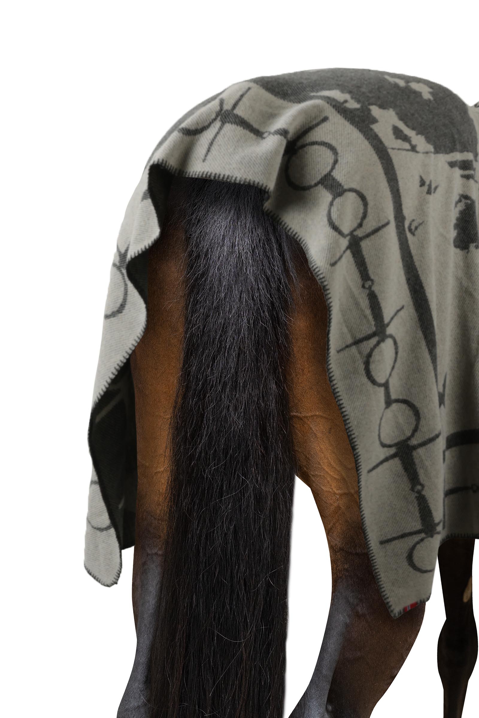 B Vertigo Gemusterde deken met paard en bit