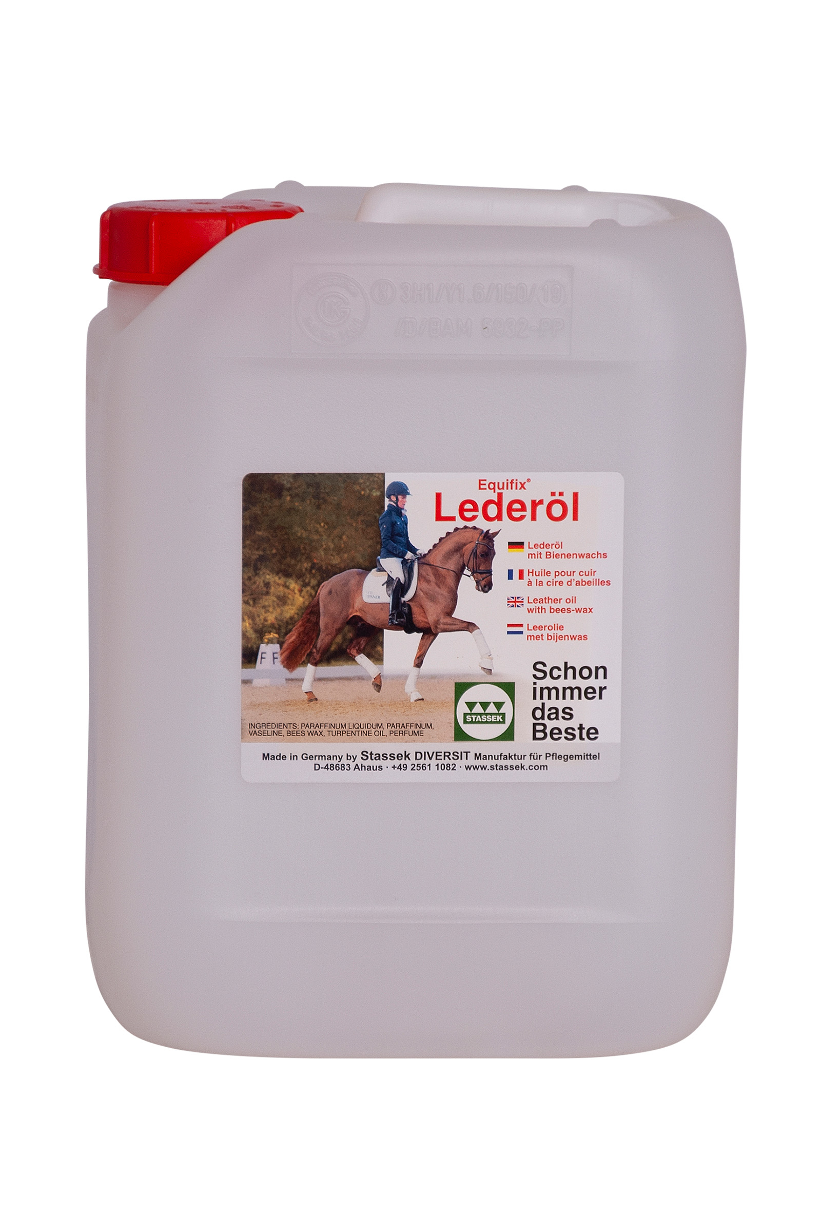 Stassek Equifix Lederolie met Bijenwas, 2,5 liter