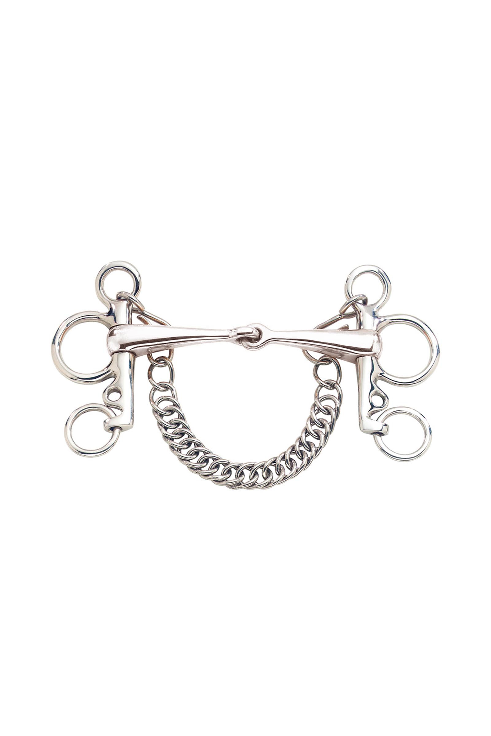 Sprenger pelham, enkel gebroken, 16 mm, roestvrij staal