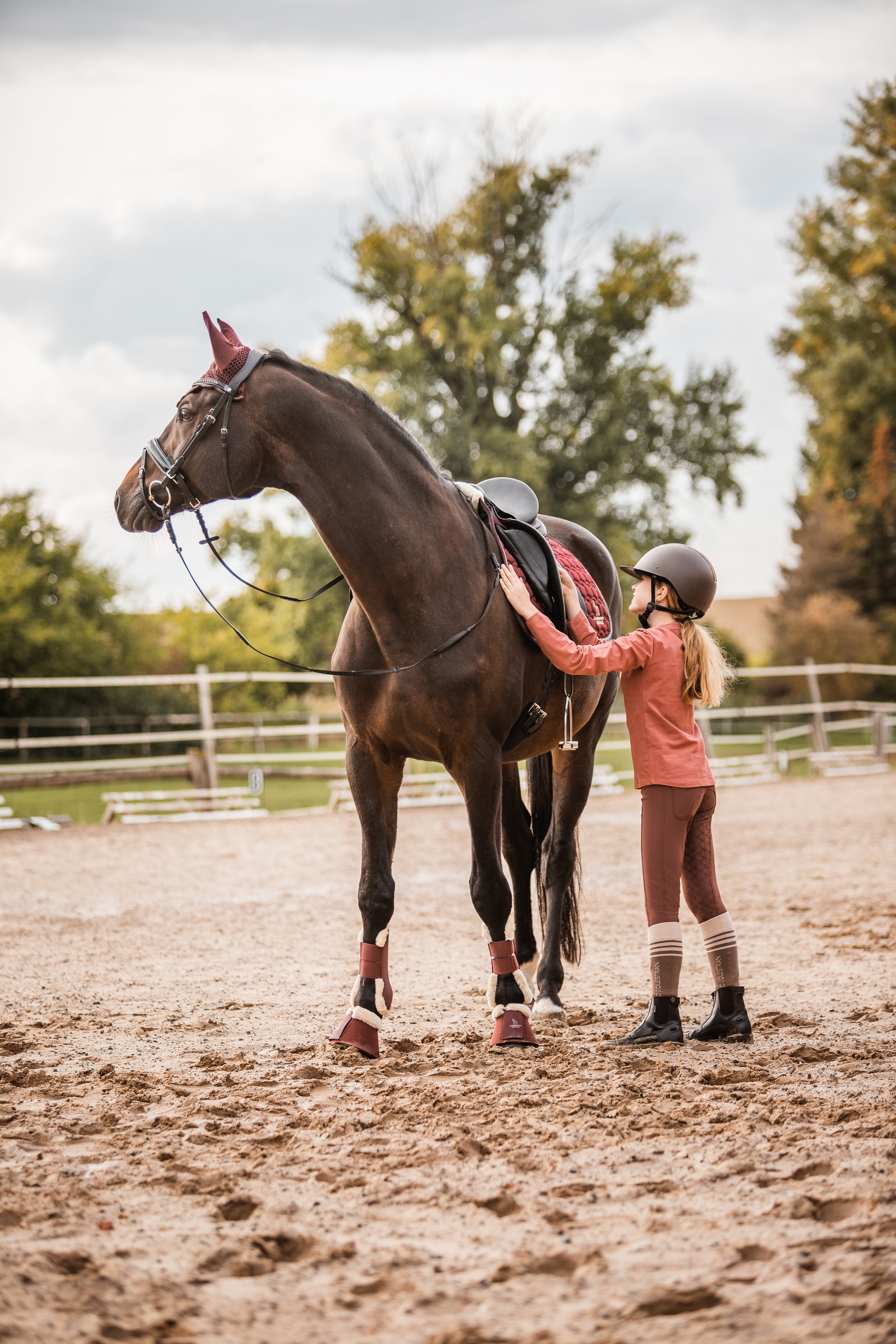 Horze Leighton fullgrip siliconen rijbroek met telefoonzak, tieners