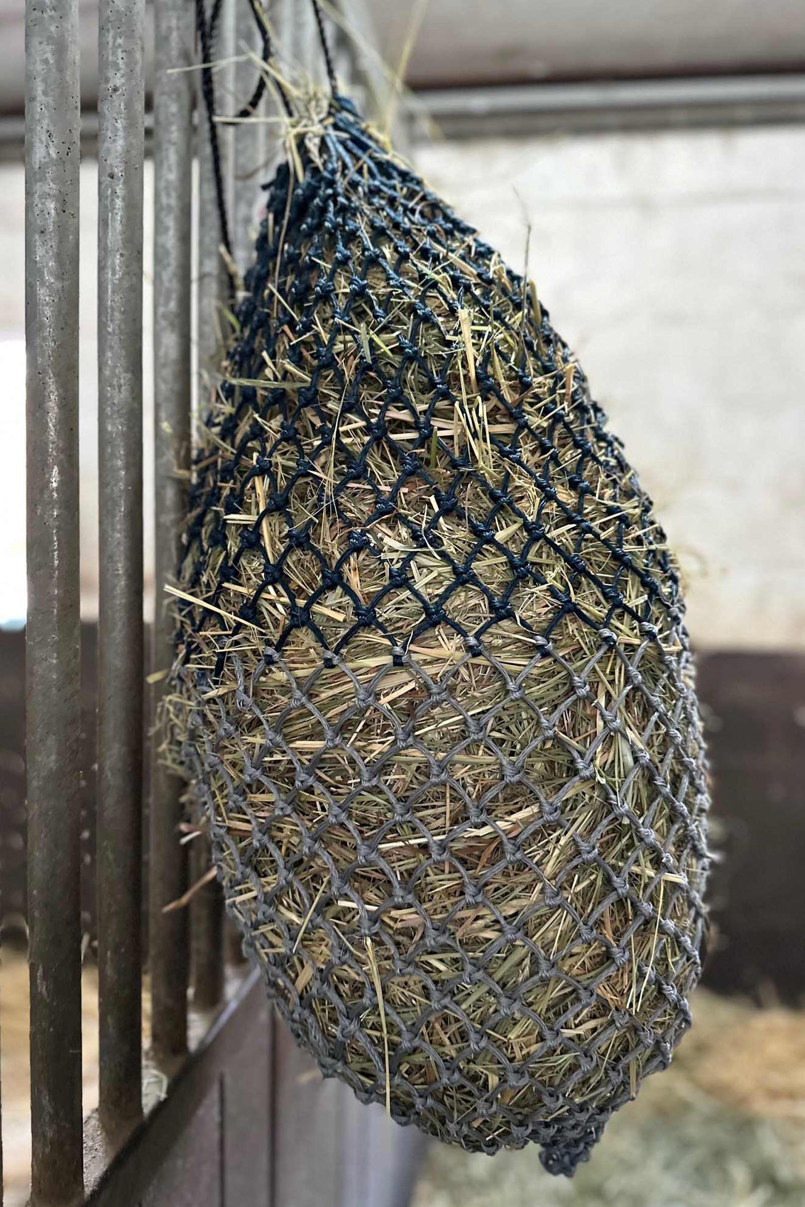 USG tweekleurig hooinet, mazen 3 x 3 cm