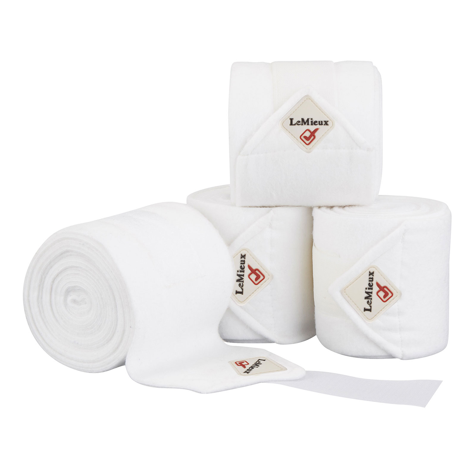 WH/AB LeMieux Luxury Polo Bandages, set van 4