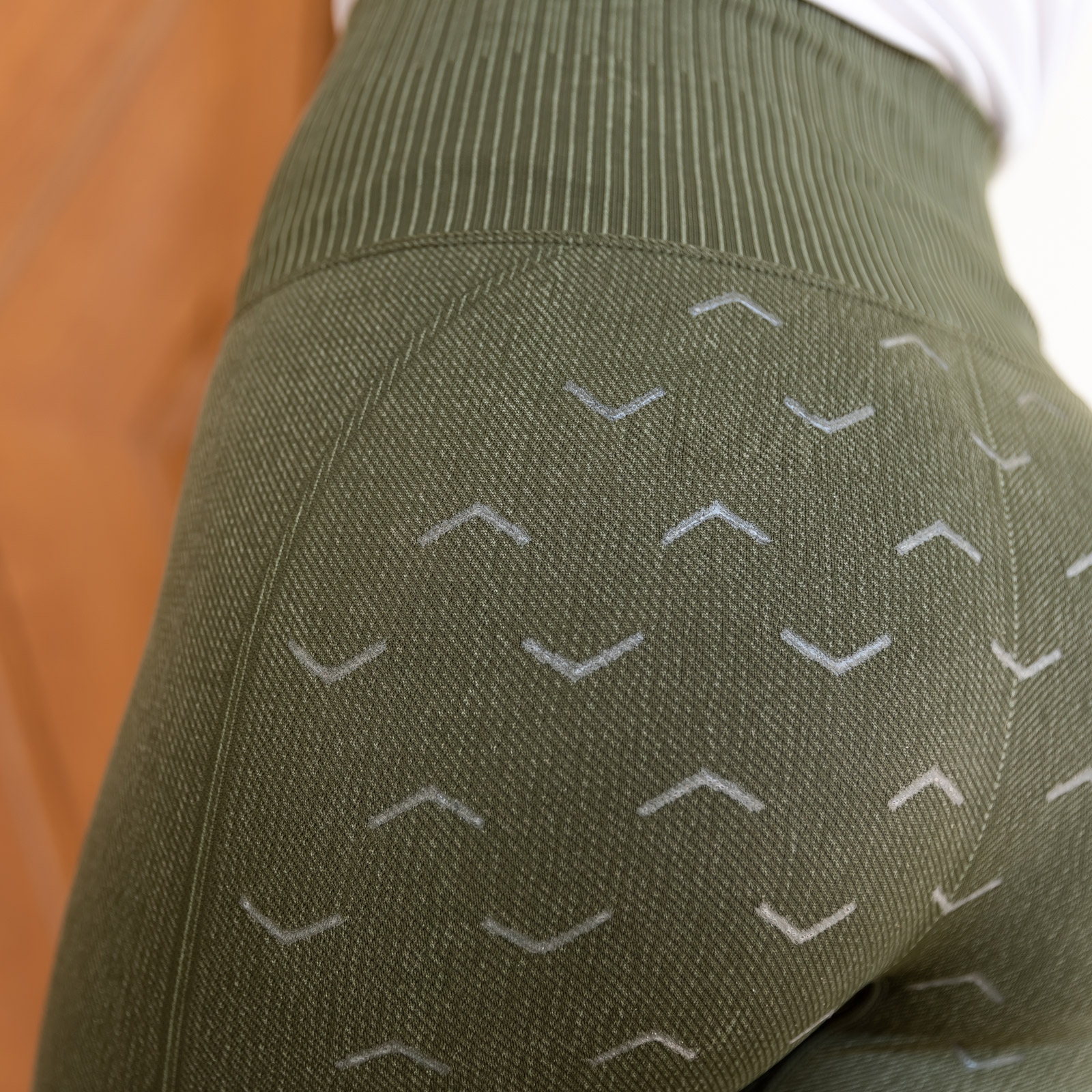 Horze Vanessa Naadloze Denim-Look Siliconen Full Seat Tights, dames