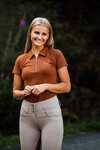 Horze Amy Katoen Stretch Poloshirt, korte mouwen, dames