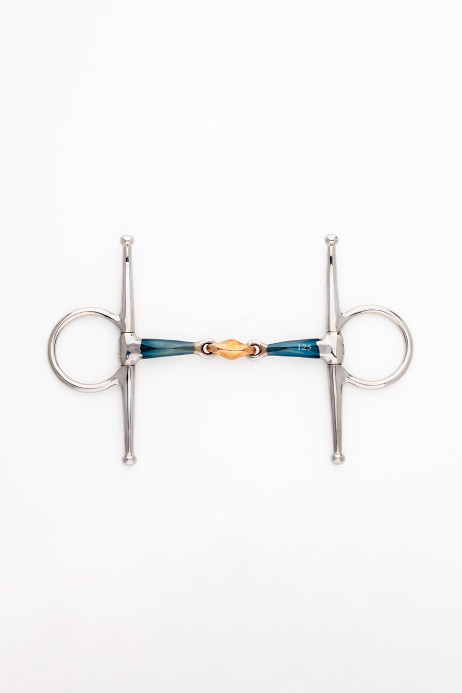 Kavalkade ergonomisch full cheek bit, dubbelgebroken met Lock Up, 14 mm