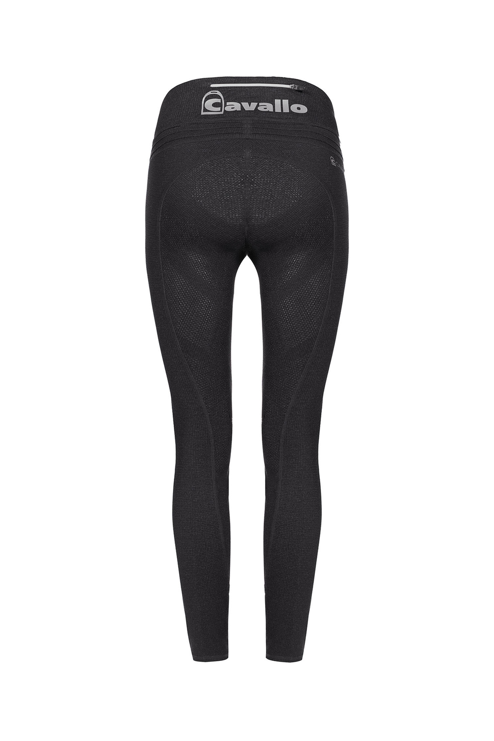 Black Cavallo Lin Grip Winter Full Seat Tights, dames