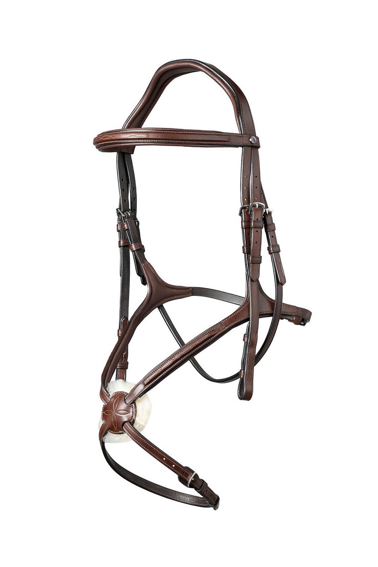 Brown/Silver Trust Equestrian Oslo Mexican Noseband Bridle