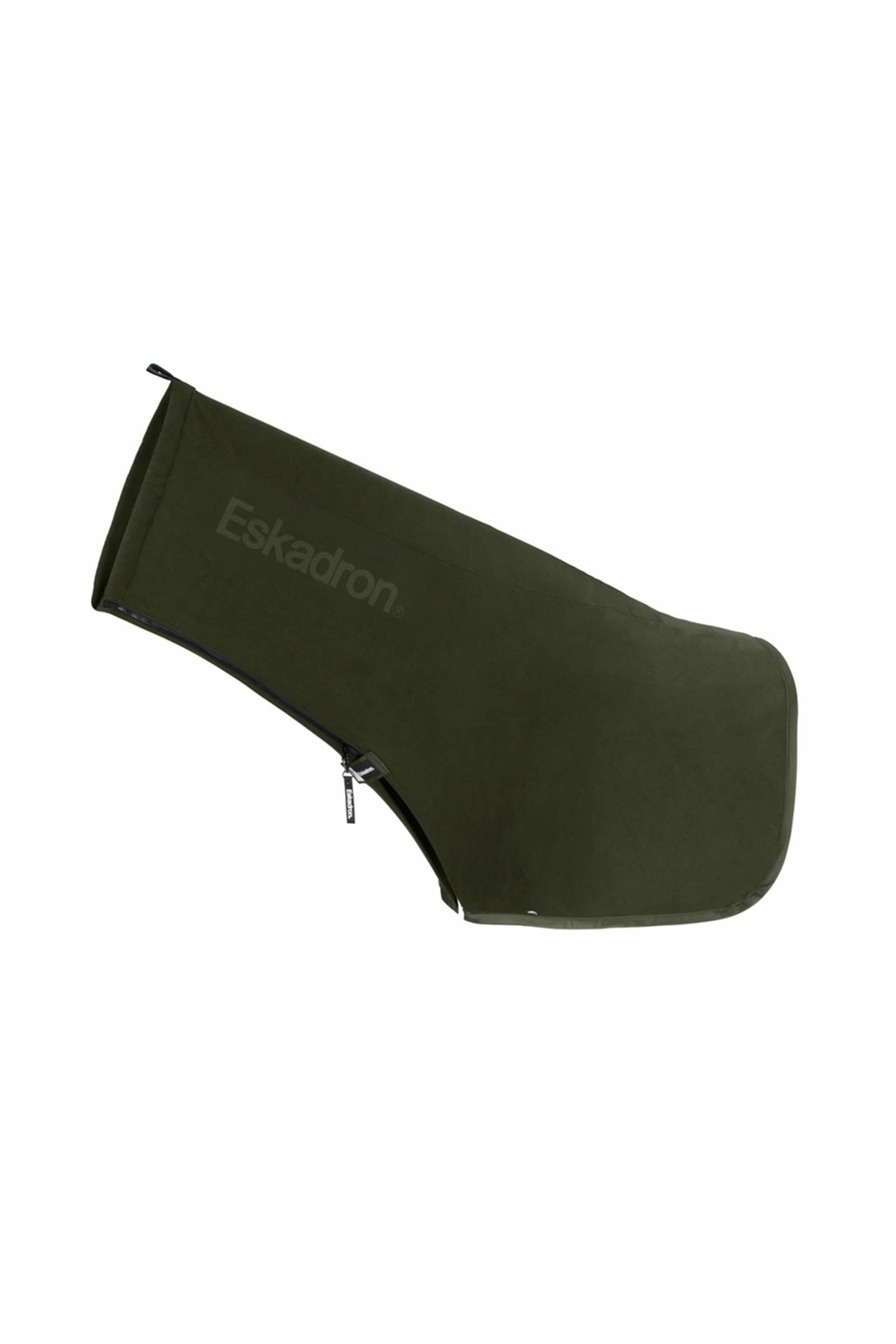 Olive Eskadron Dynamics AW25 fleece sjaal met rits bij de hals