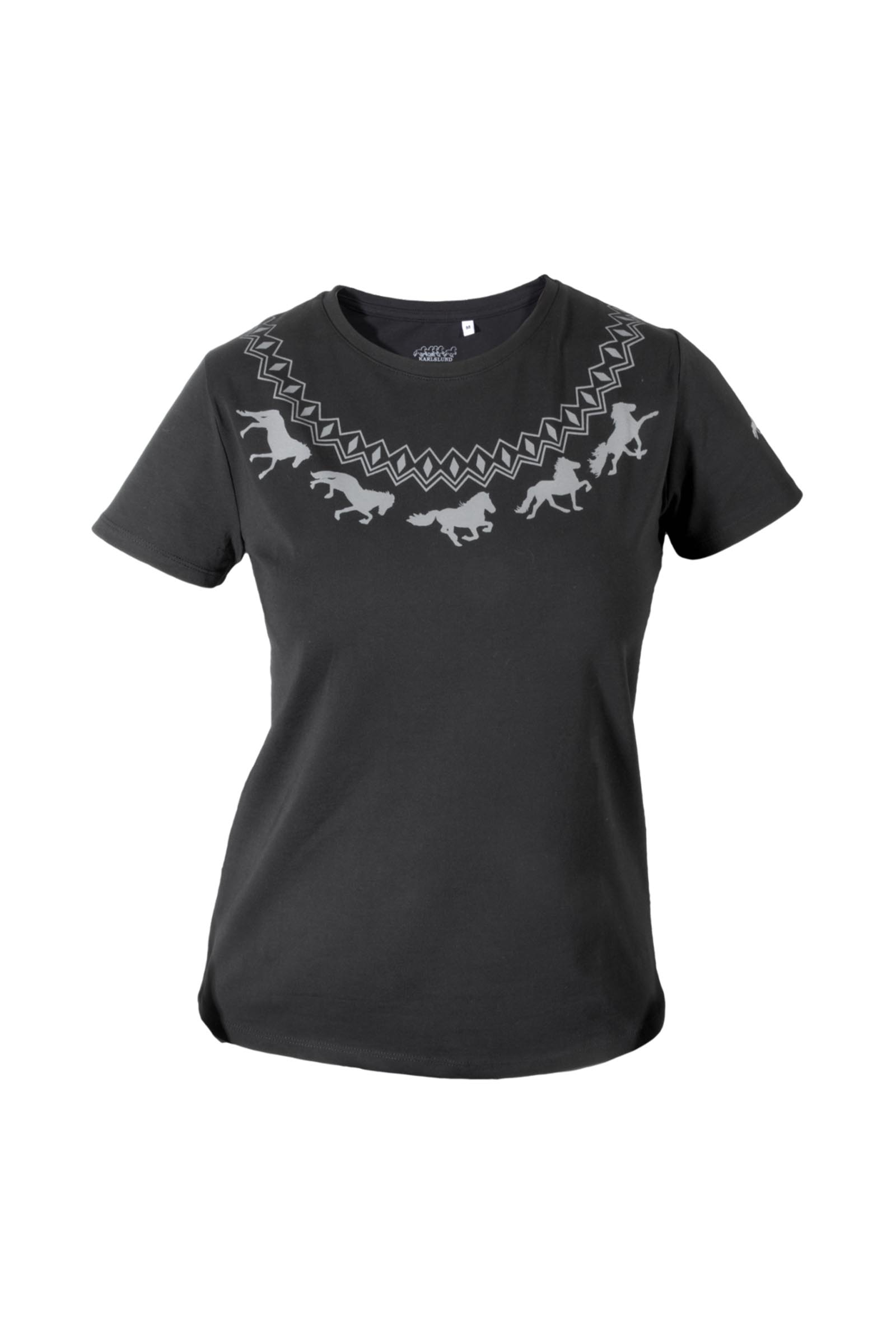 Jet Black Karlslund G&aelig;&eth;ingur Dames T-shirt