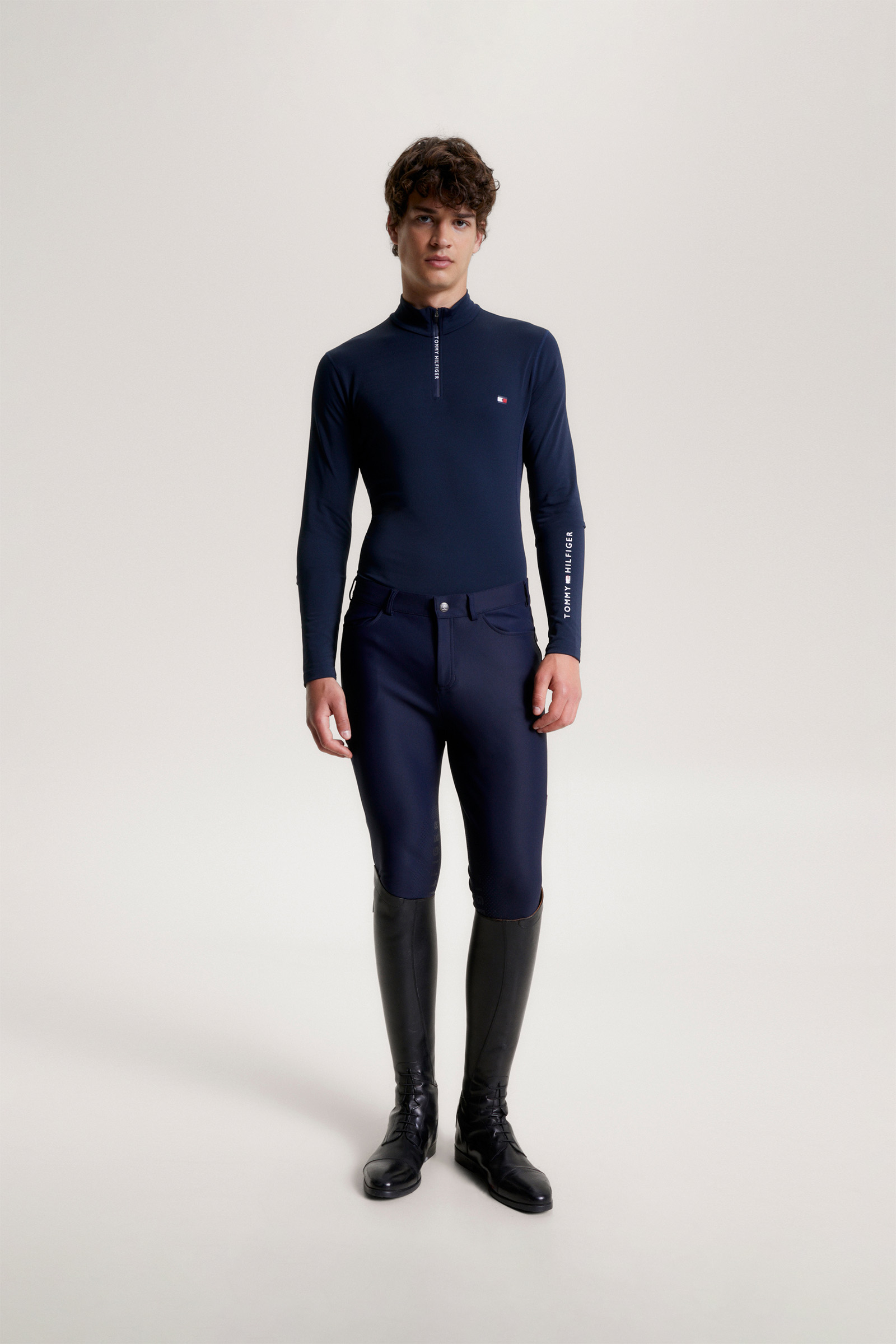 Tommy Hilfiger Equestrian thermoshirt met 1/4 rits voor heren 