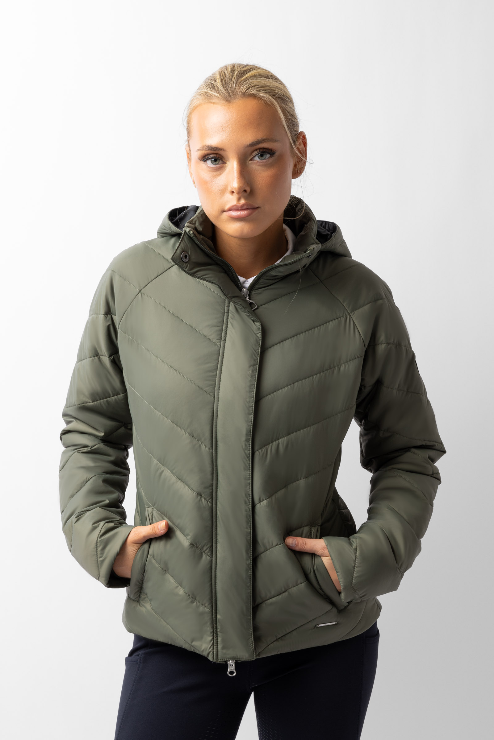 Horze Aurora Gewatteerde Parka met afneembare rok, dames