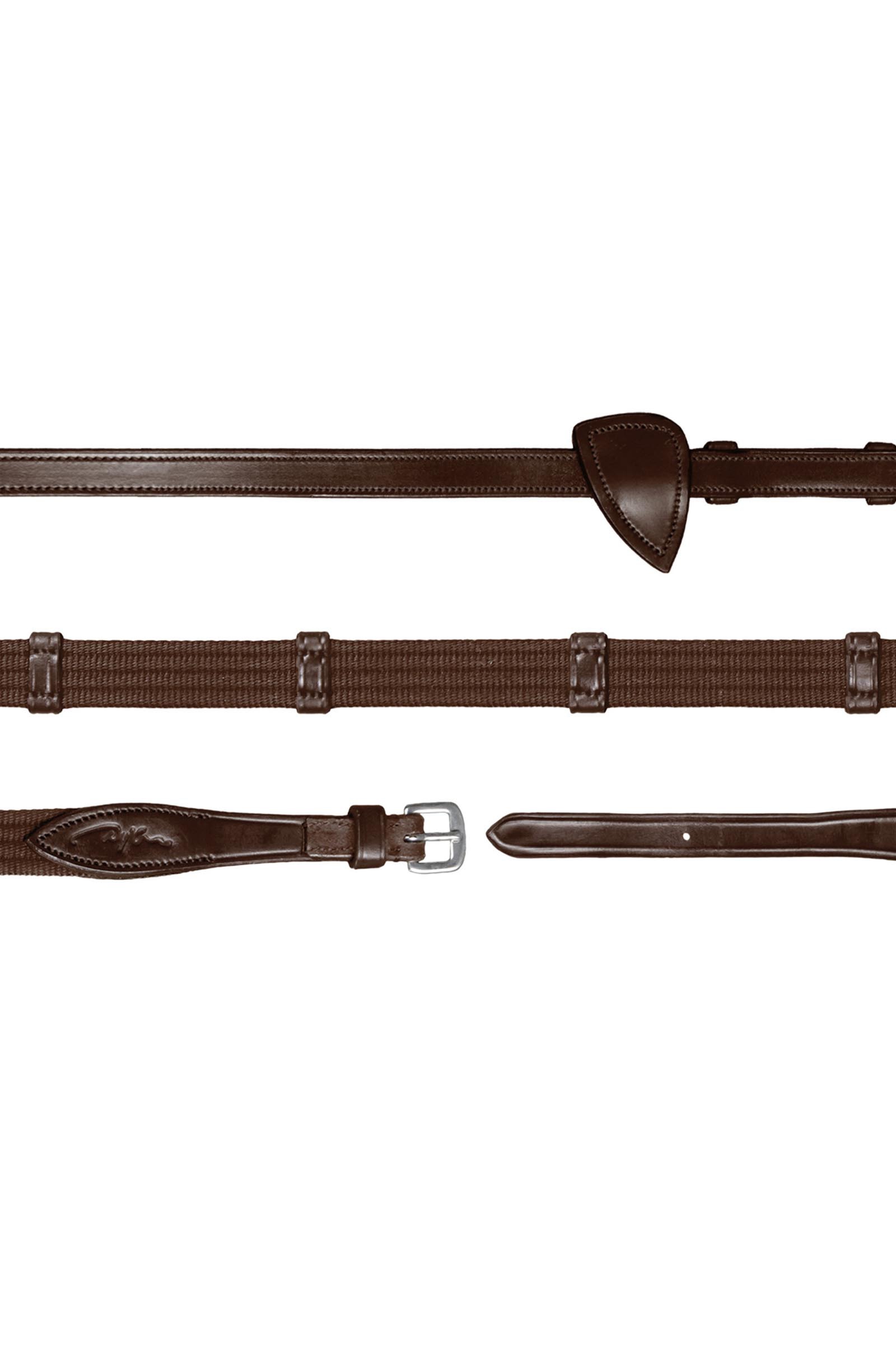 Dy'on New English Collection web teugels 16 mm met 9 leren stops  