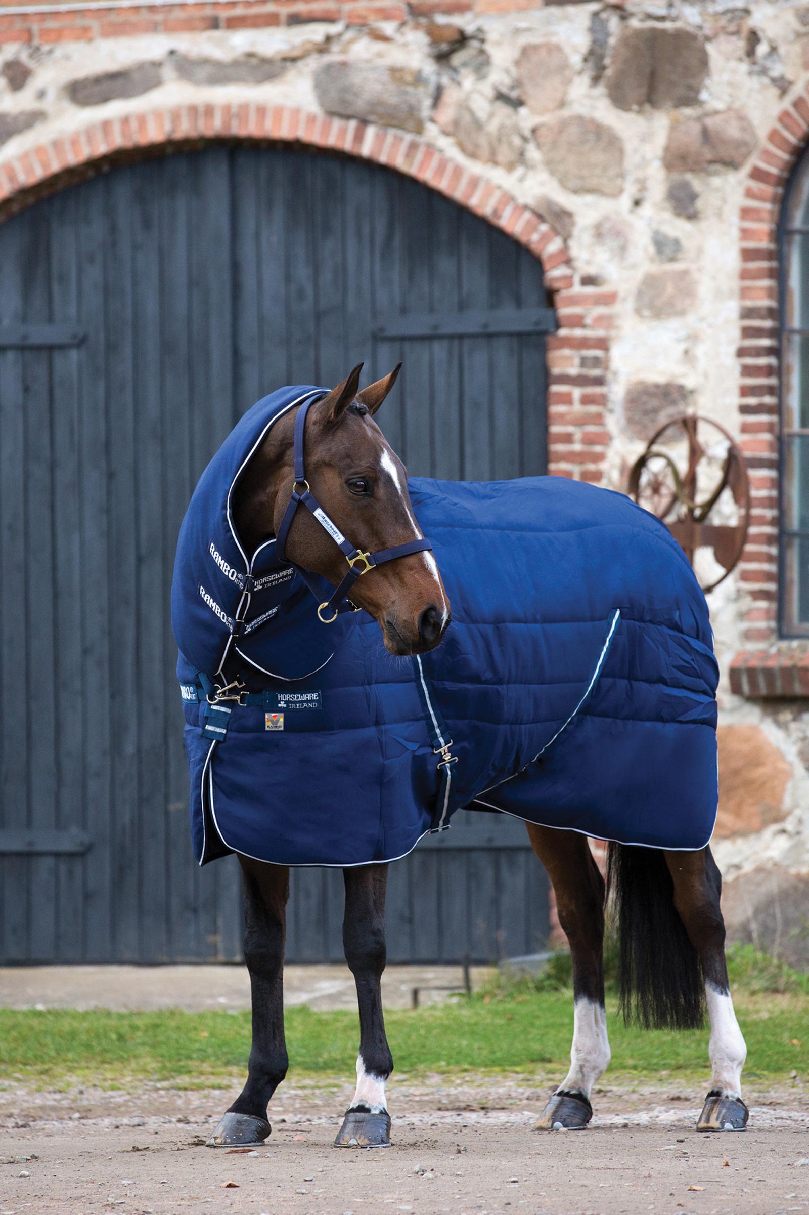Horseware Rambo Plus Vari-Layer staldeken met afneembare hals, 450 g