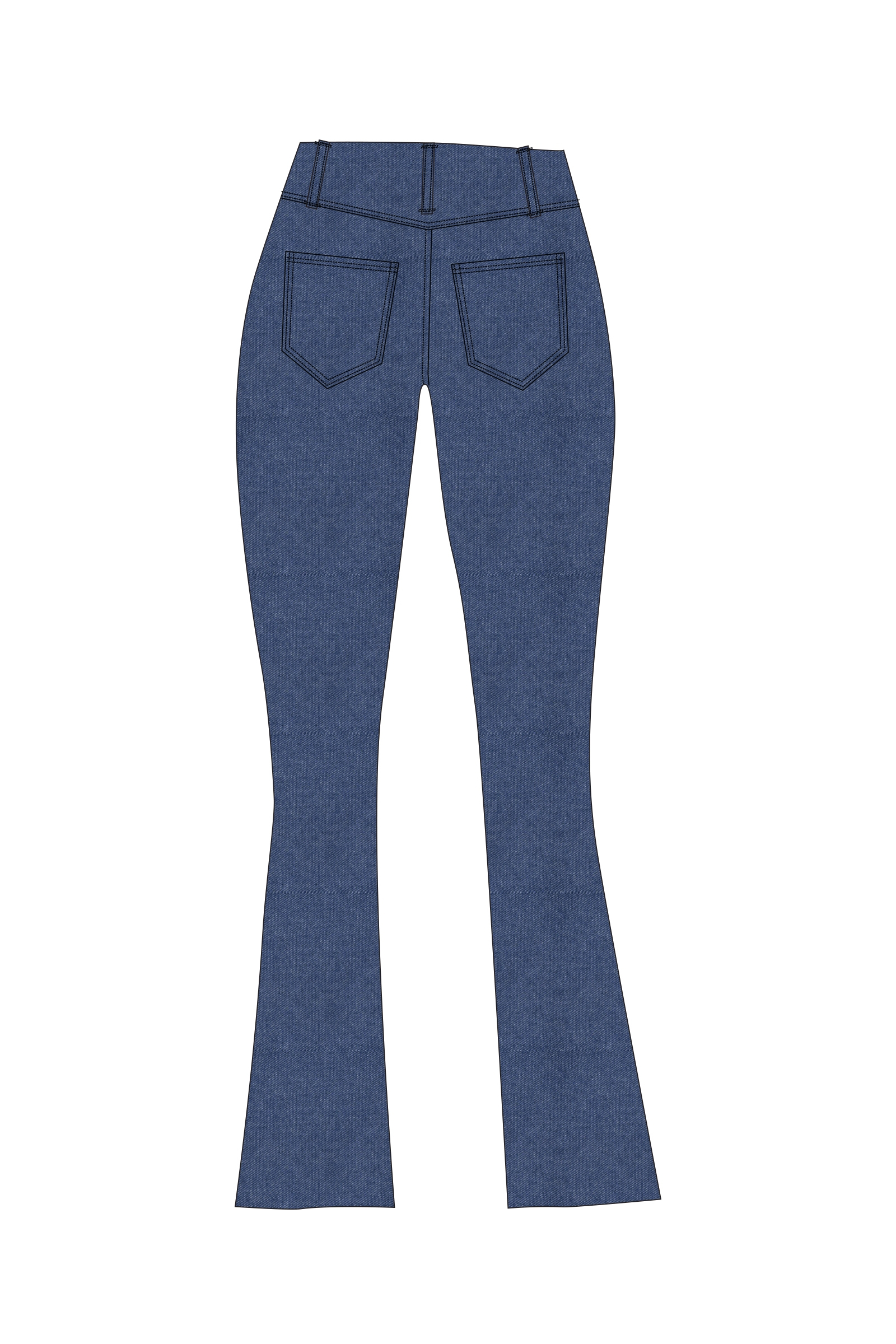 Horze Emery dames western rijlegging met bootcut en denimlook