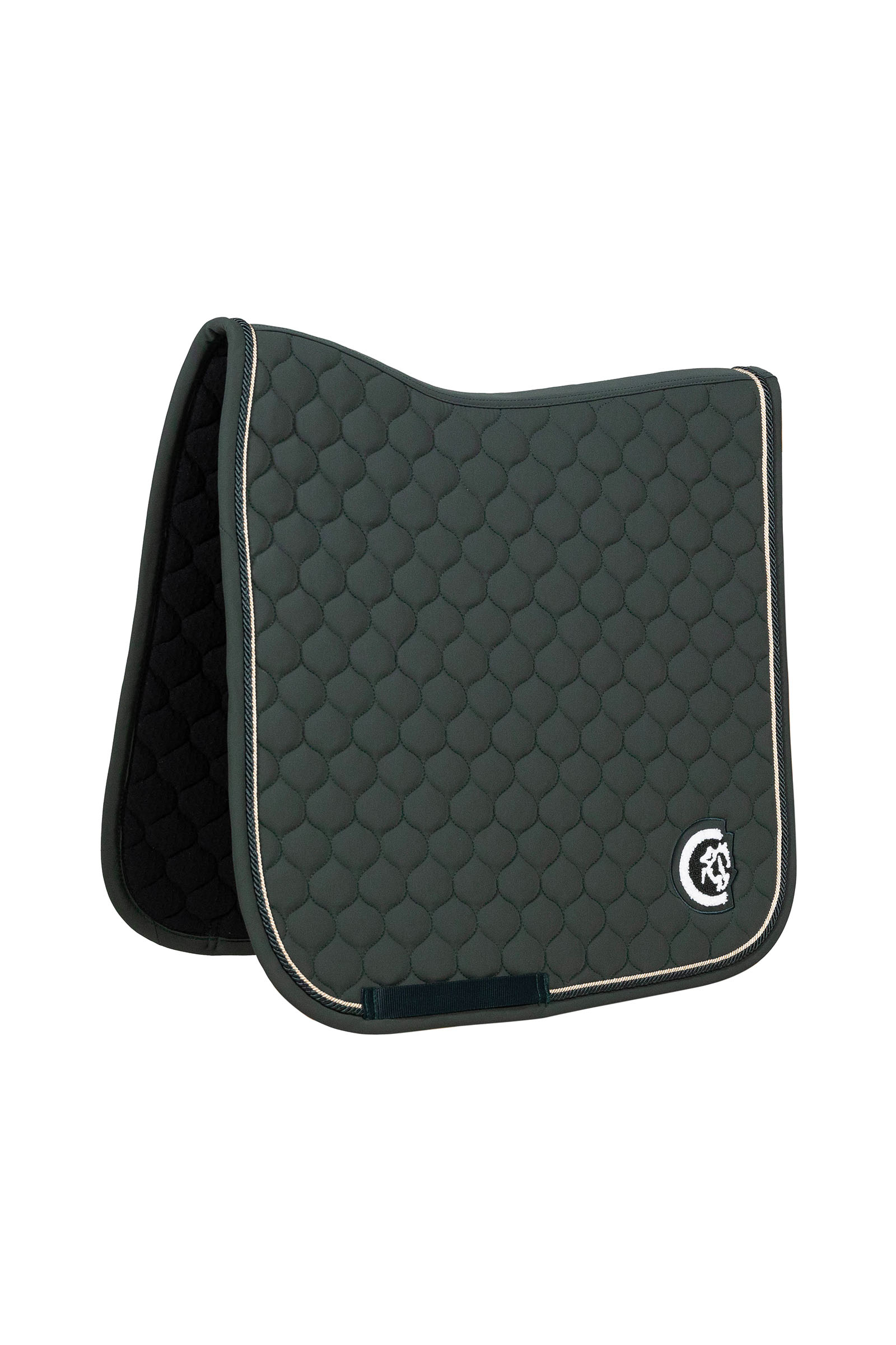 pine green Kentucky Horsewear dressuurzadeldek onion quilt 3D logo