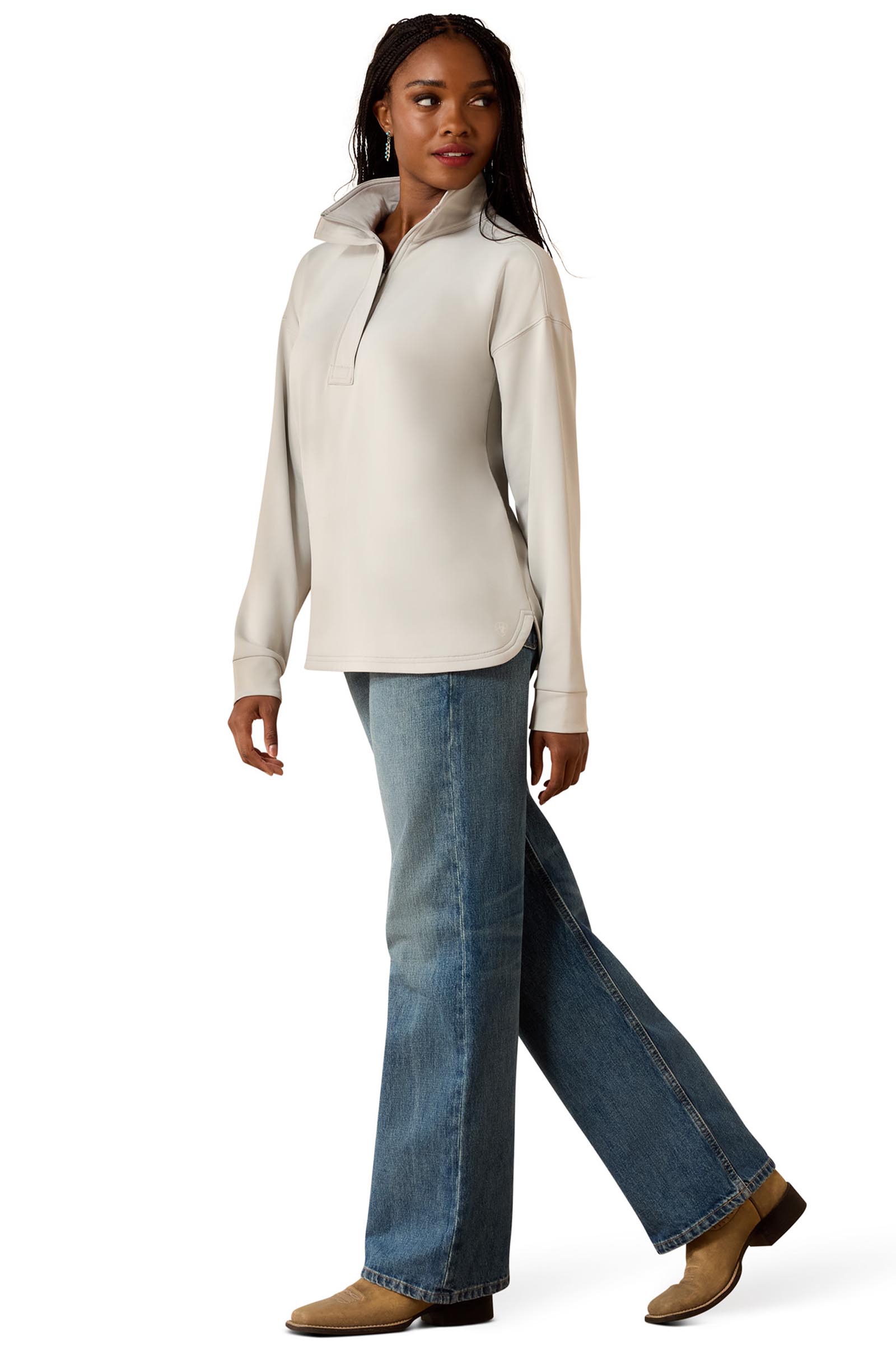 Ariat Dames Breeze Logo 1/2 Zip sweatshirt