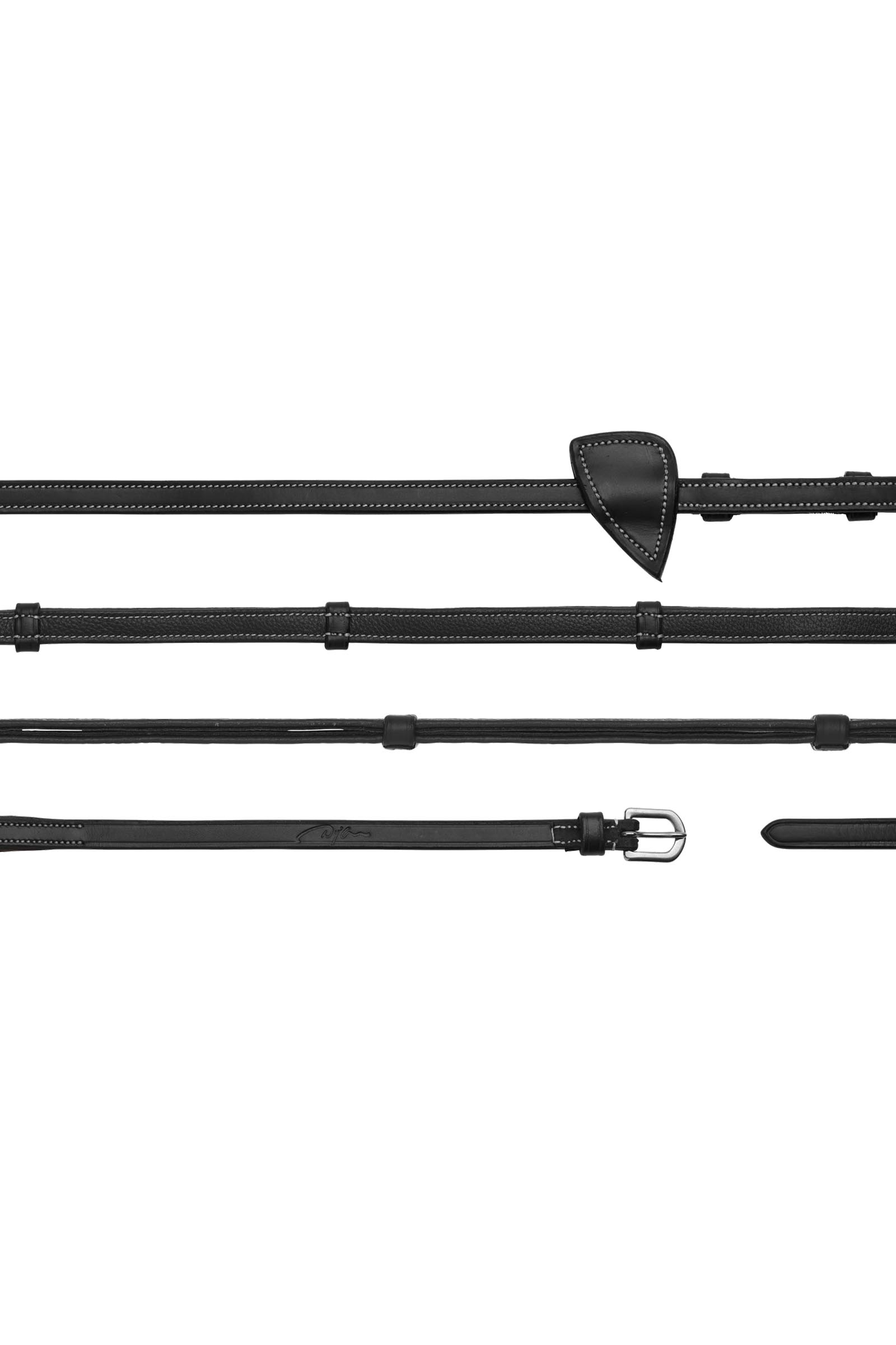 Dy'on Working lederen teugels met leren stops 13 mm  