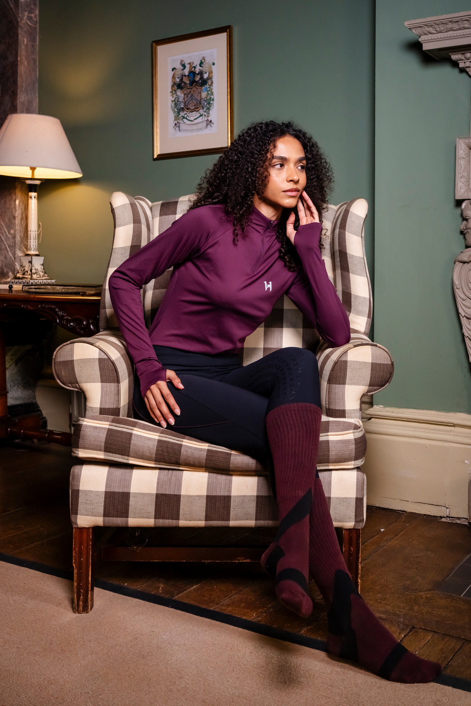 Celestial Purple Horseware Strive Winter 1/4-ritstop voor dames