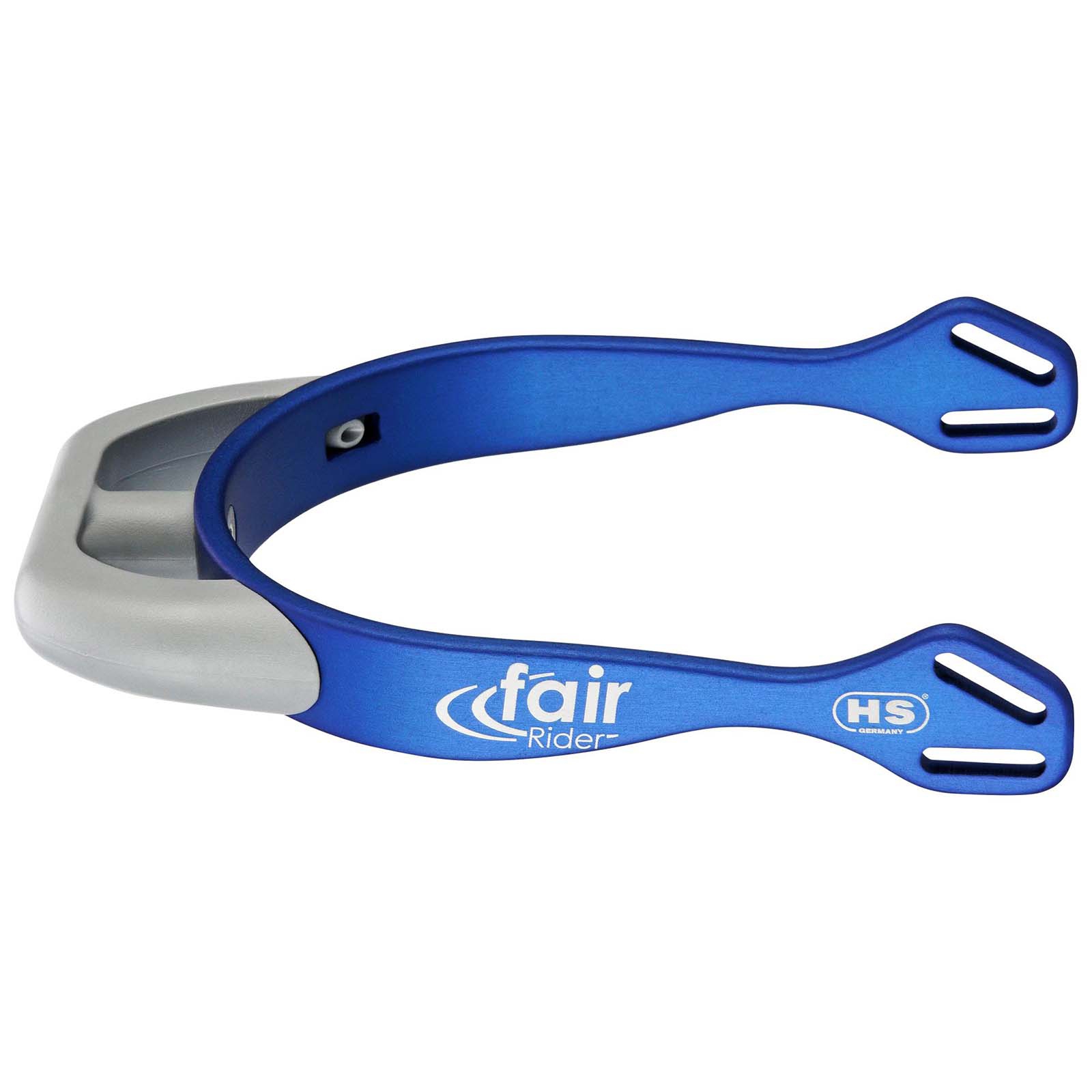 Blue/Smoke Grey Sprenger FairRider Aluminium Sporen met Platte Hals, 20 mm