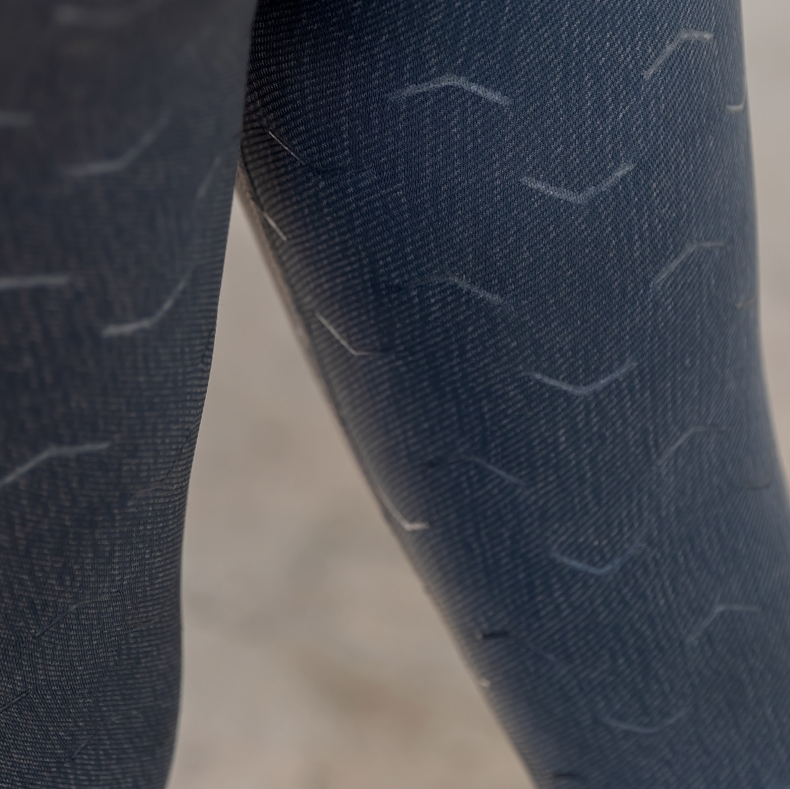 Horze Vanessa Naadloze Denim-Look Siliconen Full Seat Tights, dames