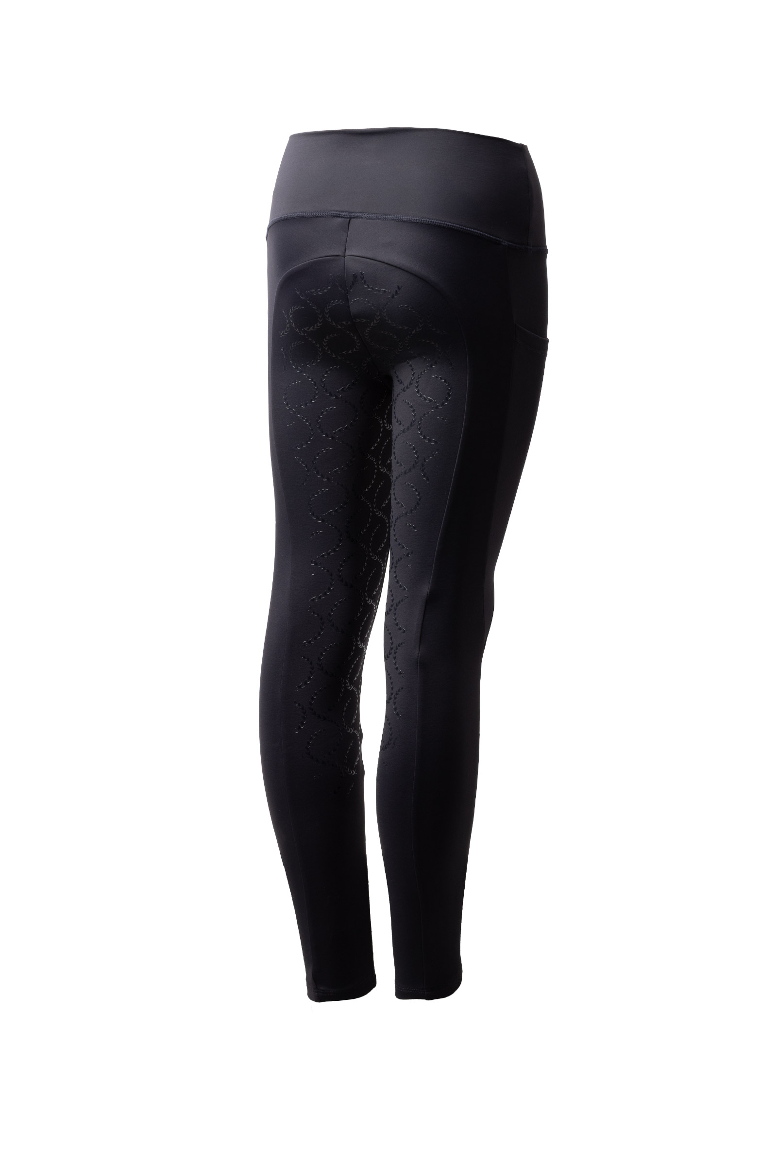 Dark Navy Horze Gillian Kinderen thermo fullgrip rijleggings