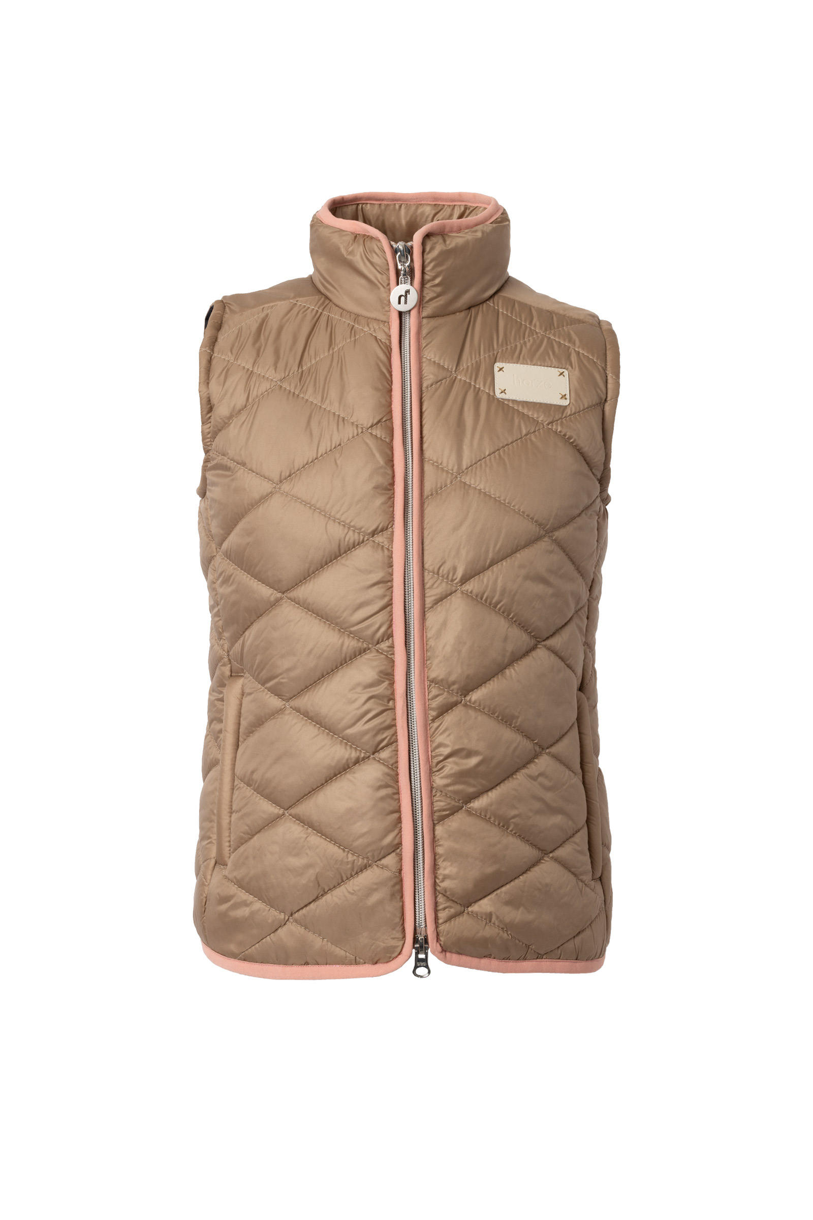 Warm Taupe Horze Selina bodywarmer, kids