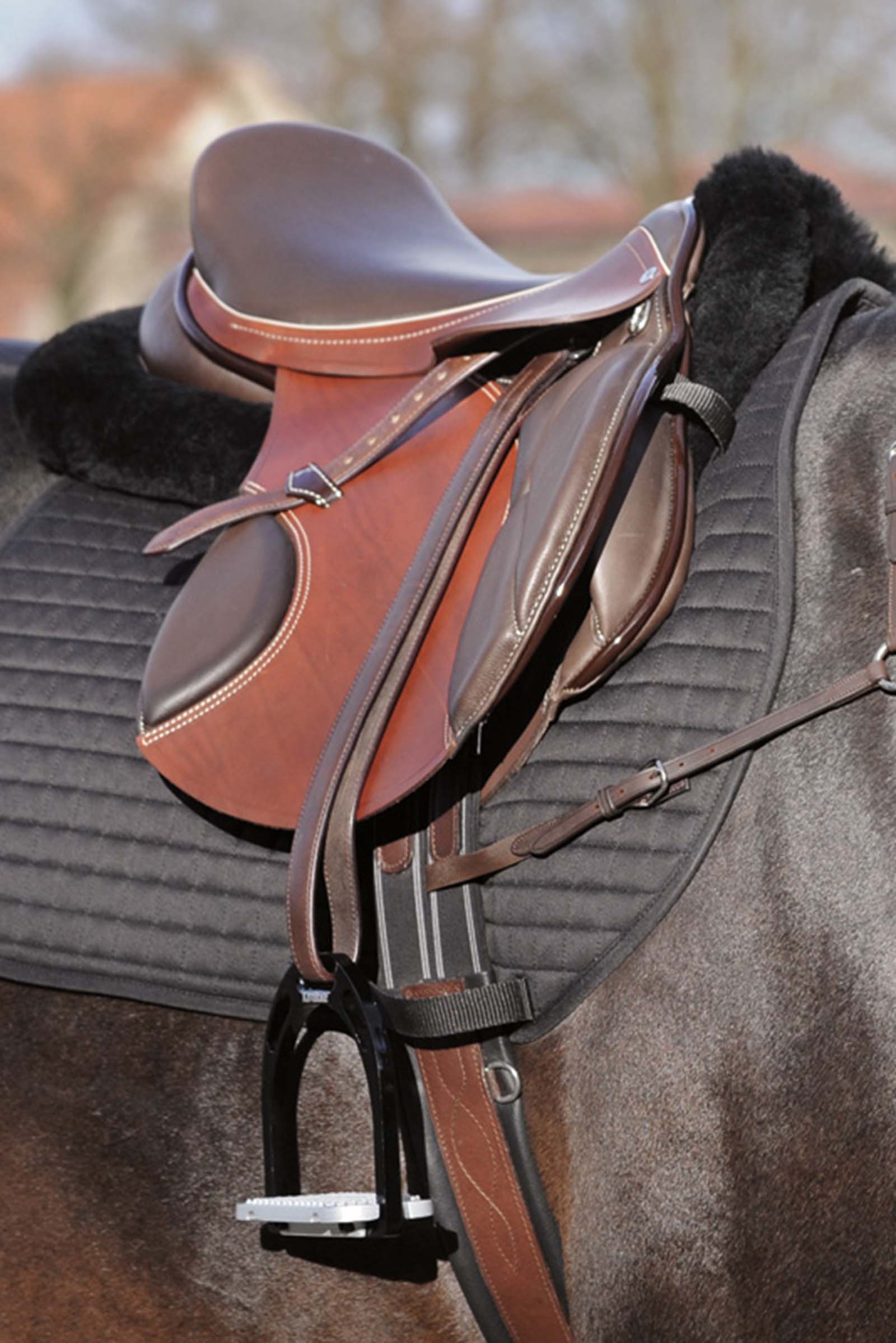 Kavalkade Wollen Zadelonderlegger met vakken