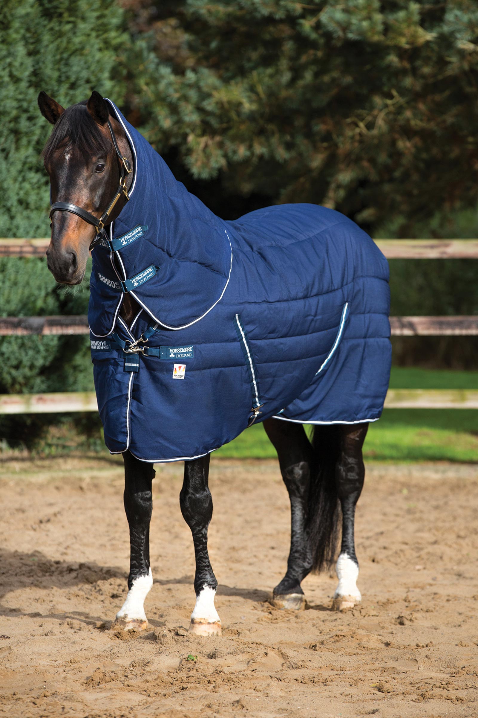 Horseware Rambo Plus Vari-Layer staldeken met afneembare hals, 450 g