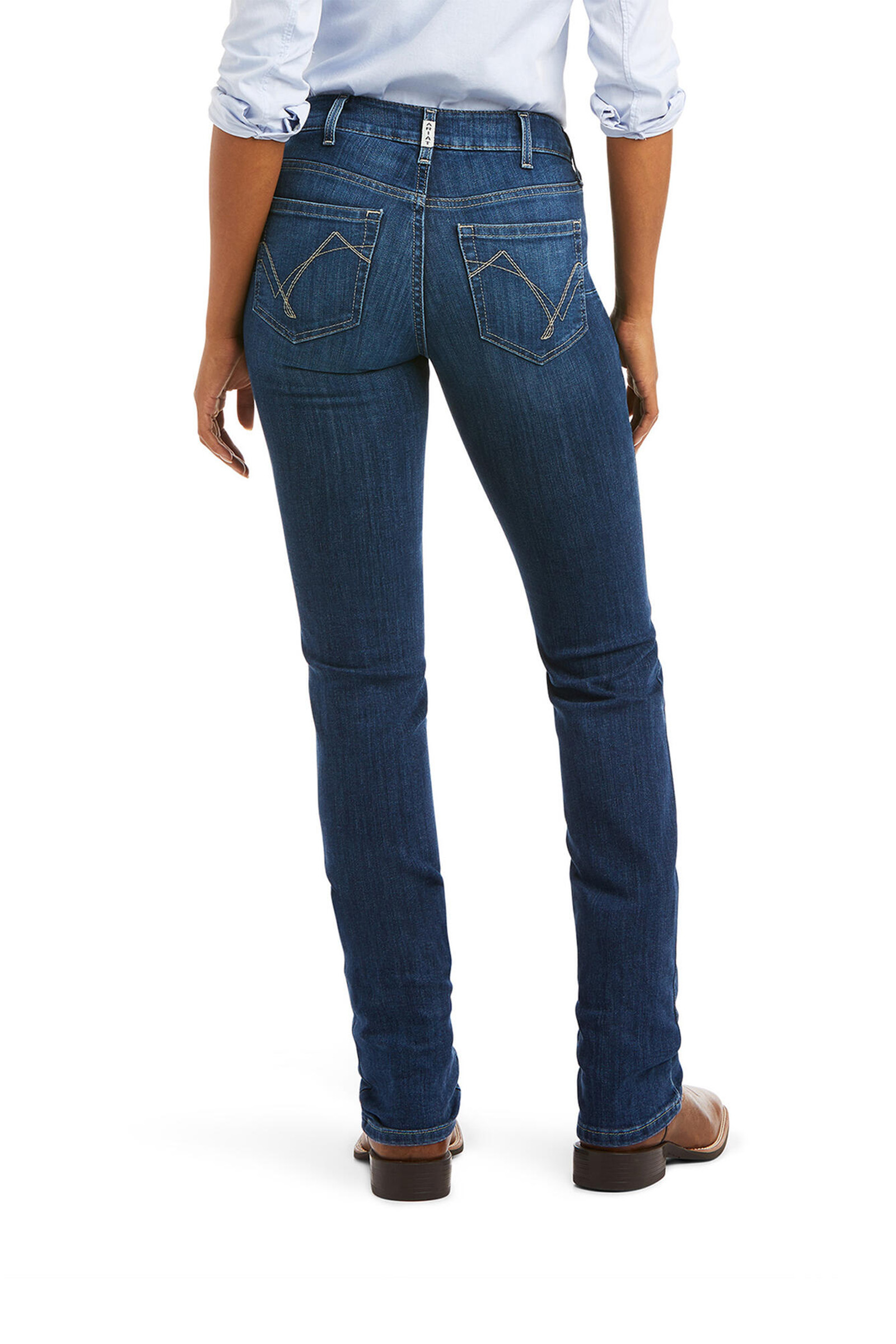 Denim Blue Ariat PR Real Abby Straight Jeans, dames