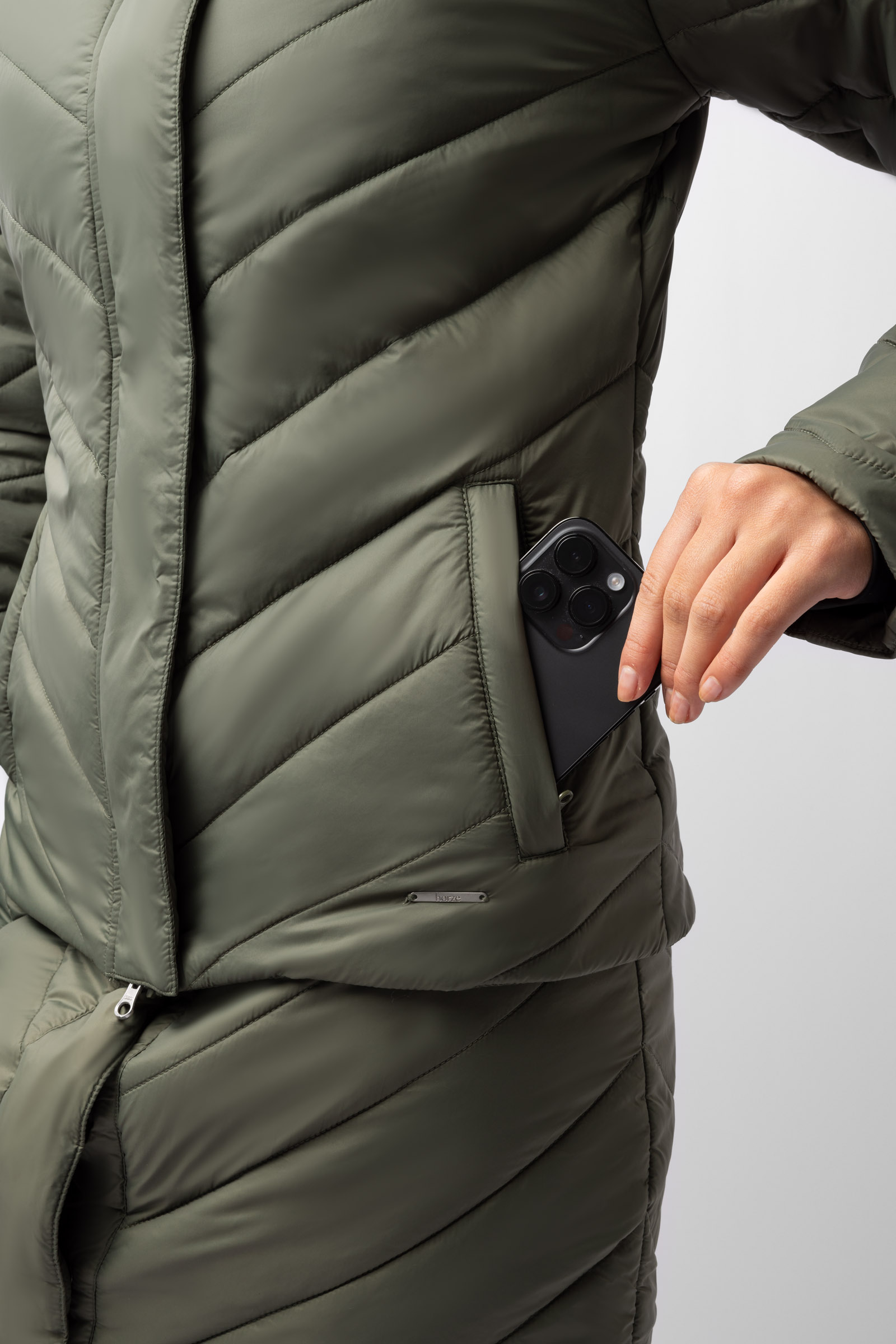 Horze Aurora Gewatteerde Parka met afneembare rok, dames