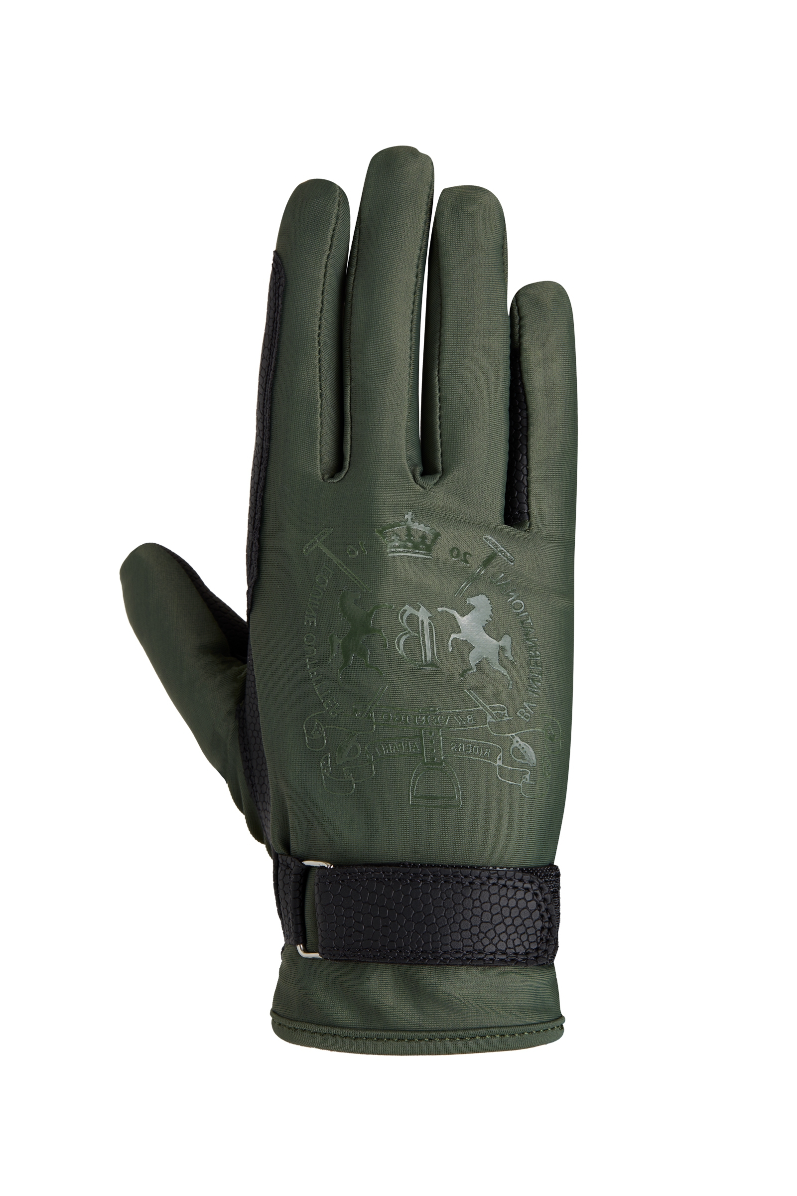 B Vertigo Laia paardrijhandschoenen met logo print, dames