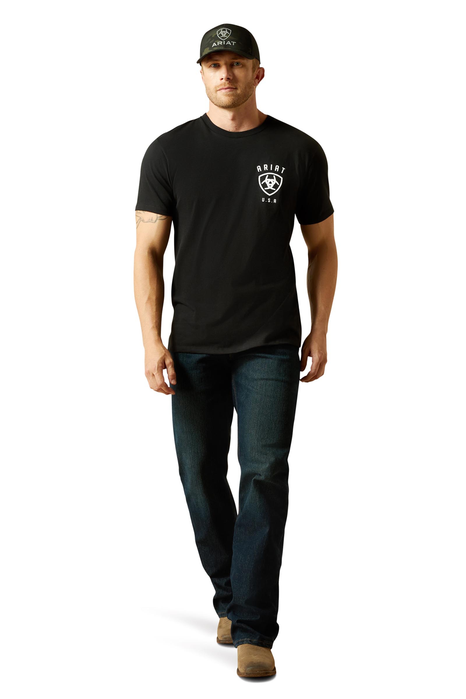 Ariat Faded Bull heren t-shirt