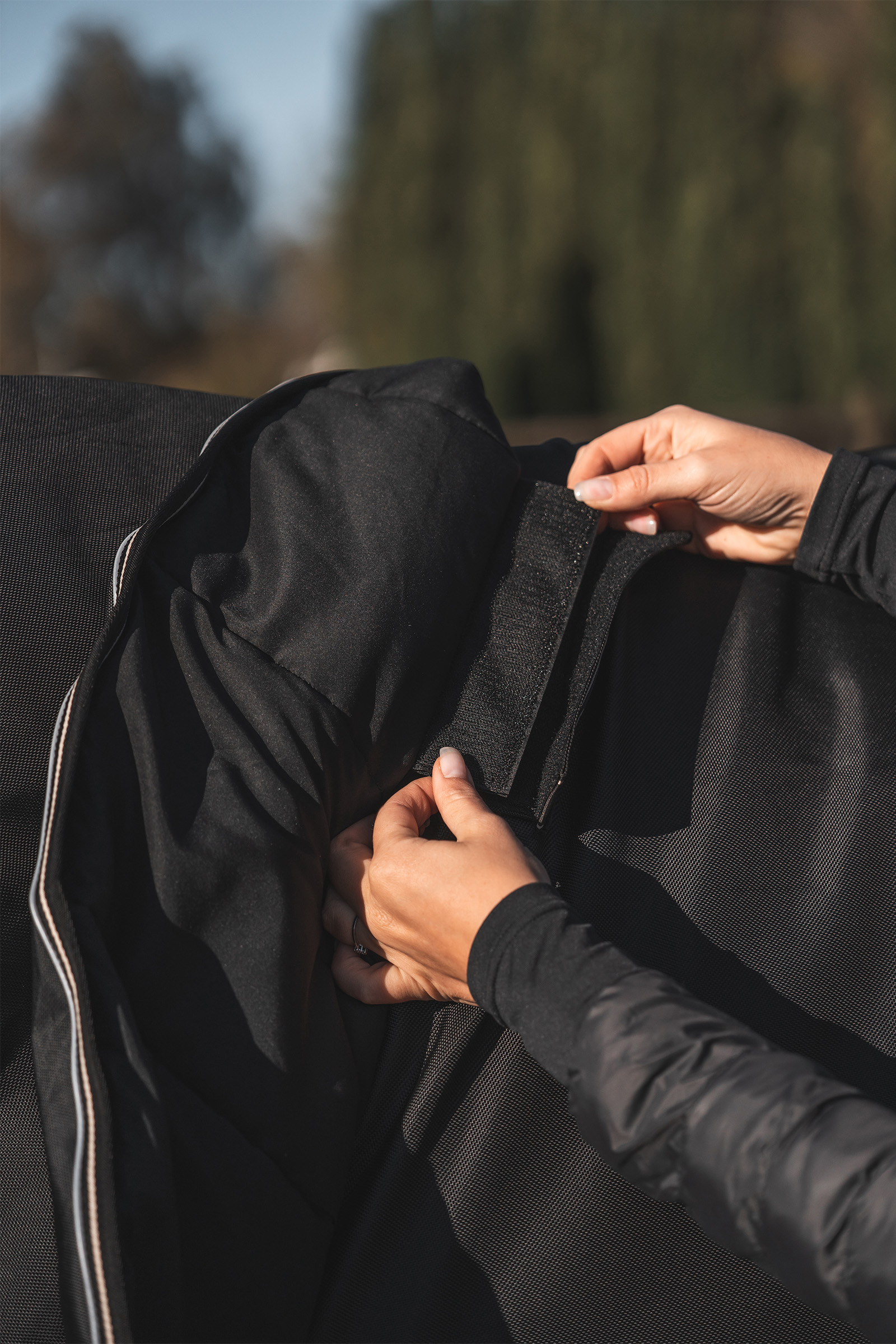 Back on Track Obsidian Outdoordeken met afneembaar halsstuk, 300g