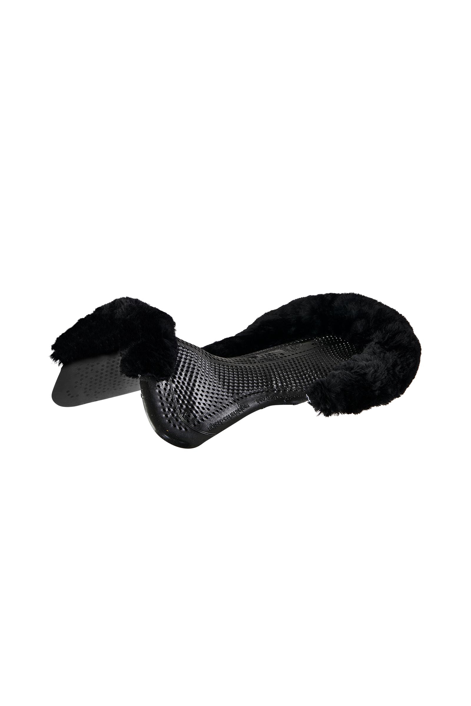 Black/Black Acavallo Therapeutische Pure Gel Pad met Schapenvacht Uitsparing  