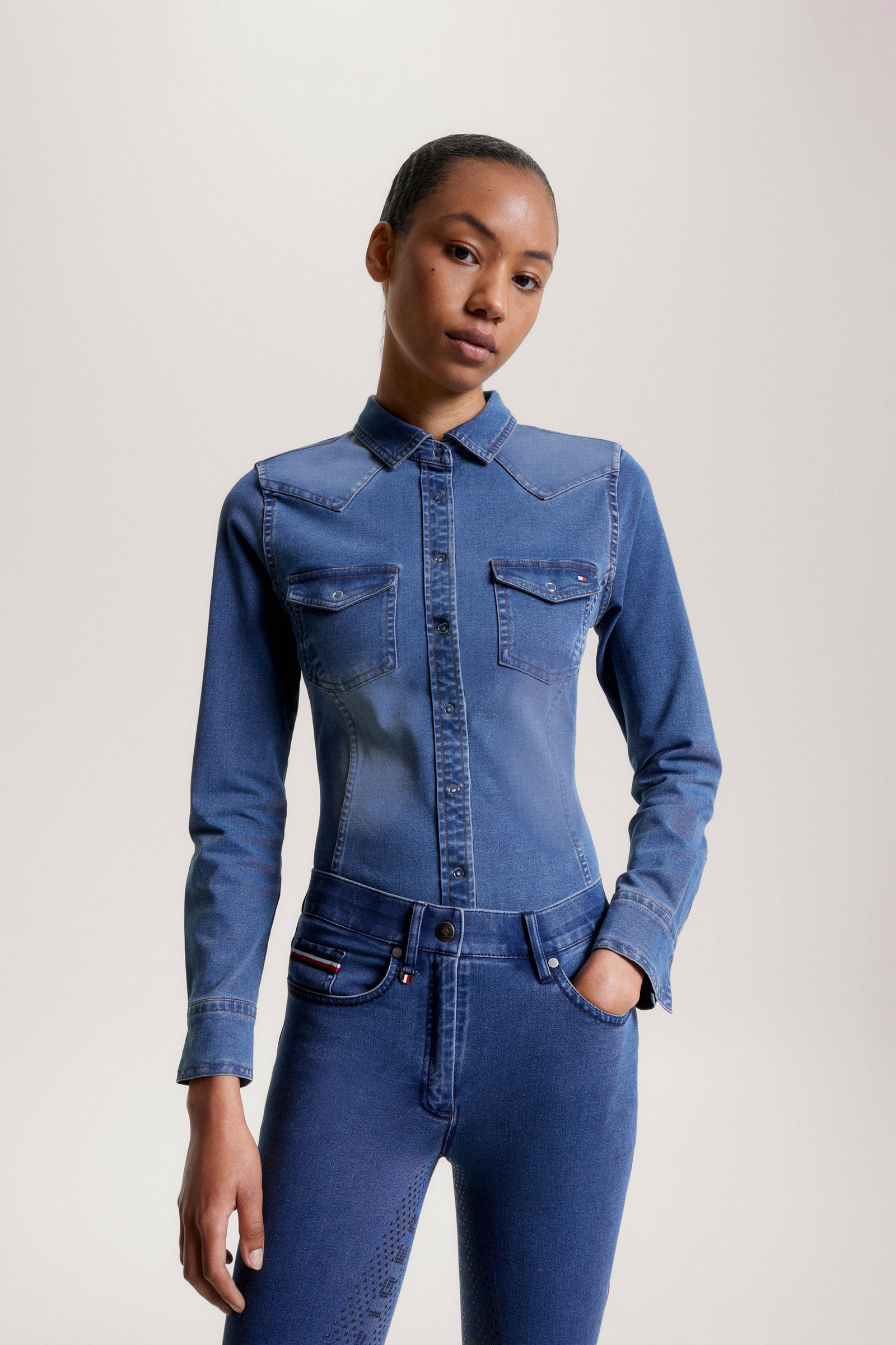 Tommy Hilfiger Equestrian Woodside Stretch Denim overhemd