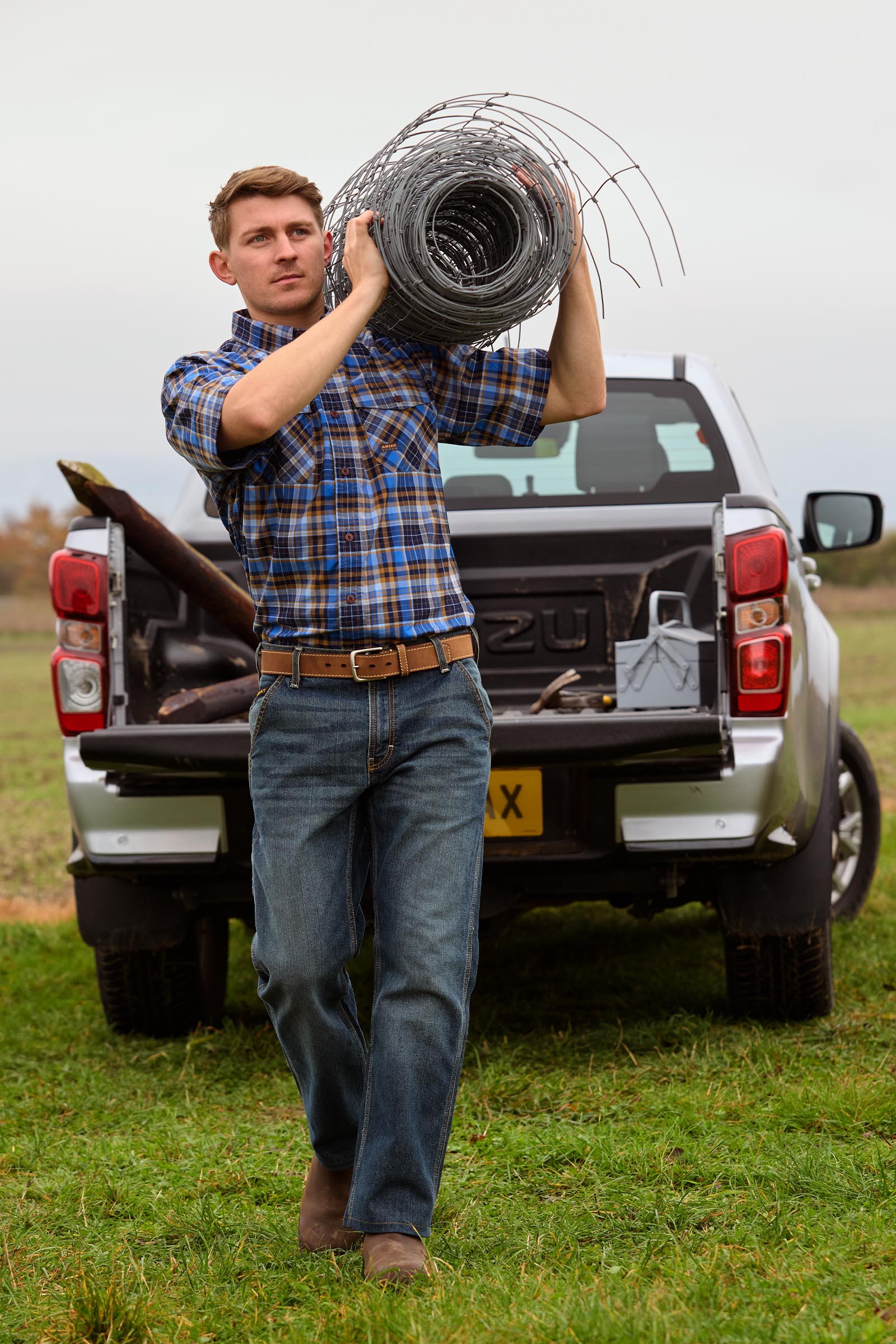 Ariat Rebar M7 Slim DuraStretch Workhorse Heren werkjeans met rechte pijp