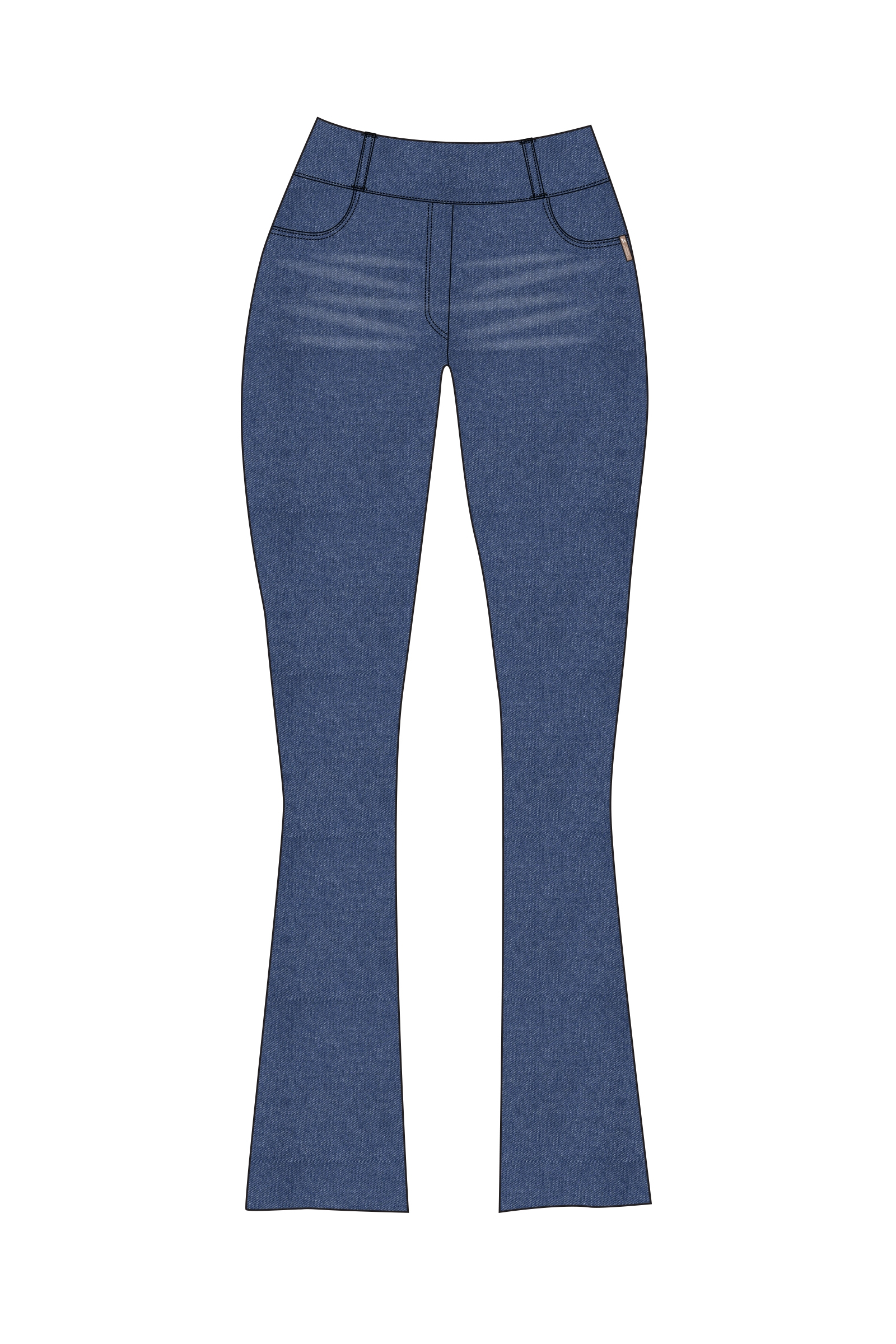 Horze Emery dames western rijlegging met bootcut en denimlook