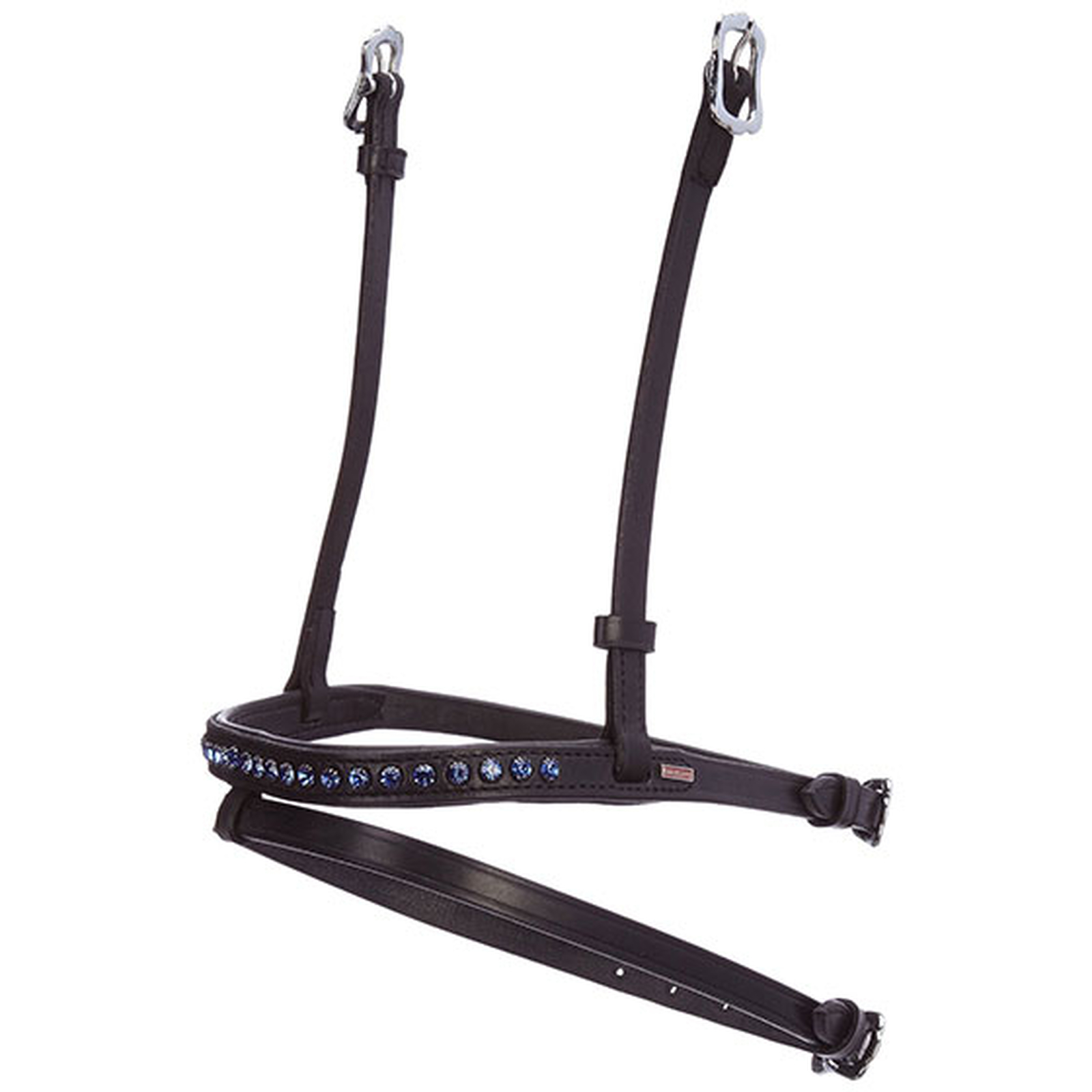 Karlslund gecombineerde neusriem, 1 rij kristallen