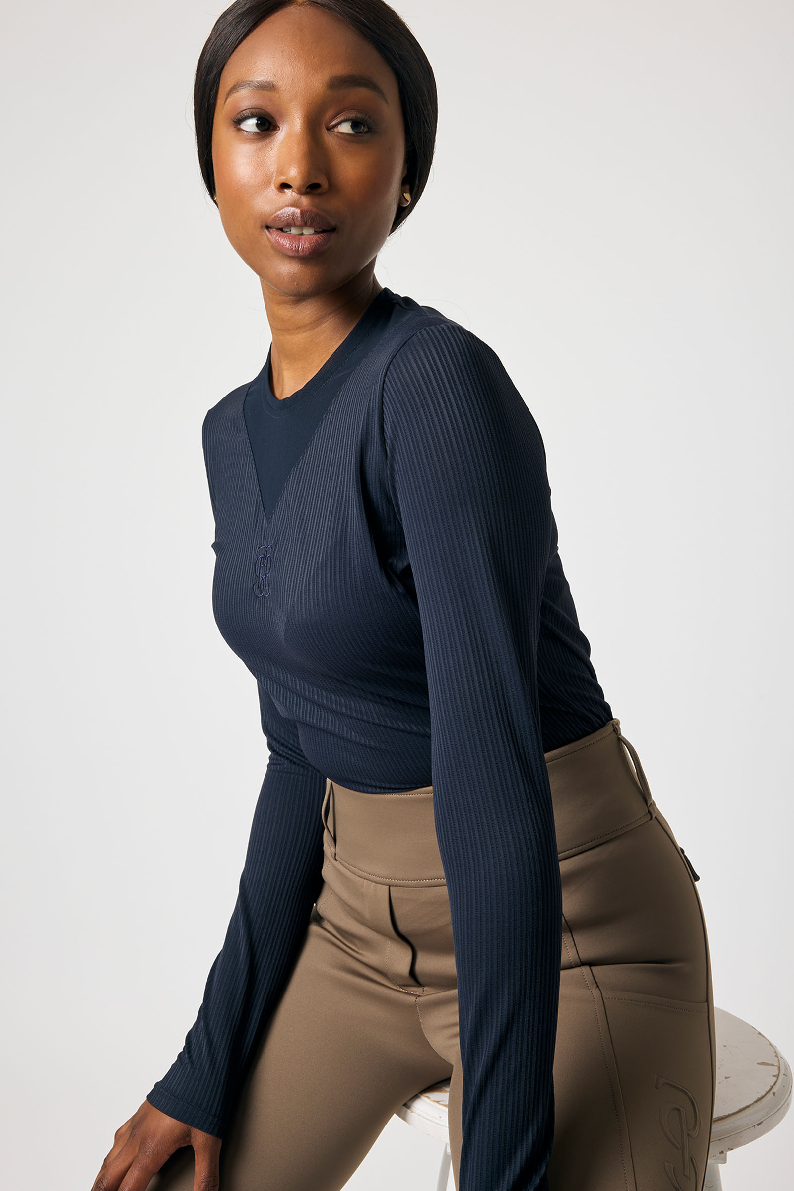 PS of Sweden Leandra L/S Gestreept Mesh Shirt